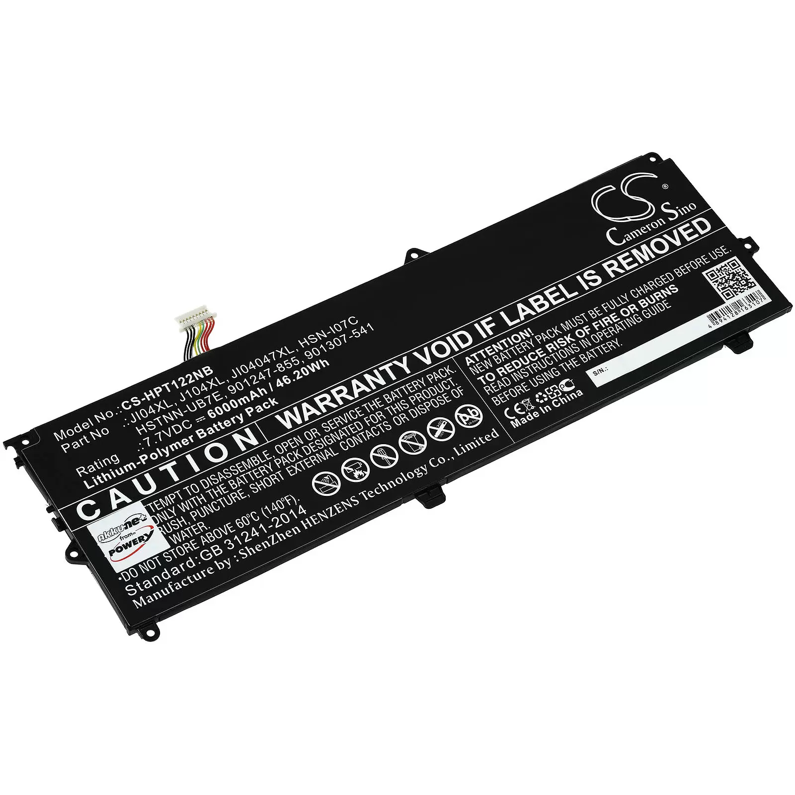 Akku passend für Laptop HP Elite X2 1012 G2 1LV78EA, 1012 G2 1LV76EA, Typ JI04XL u.a.