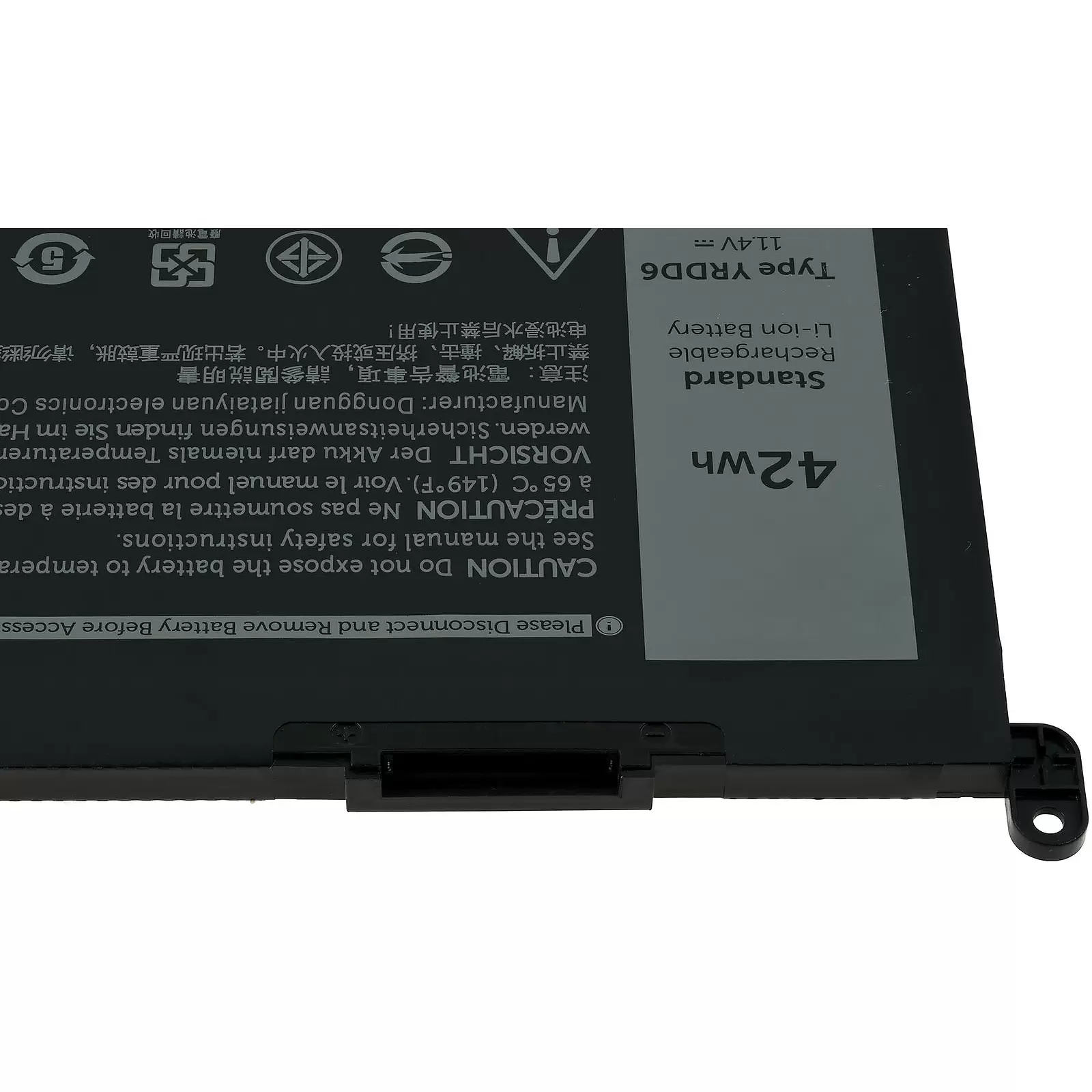 Akku passend für 2 in 1 Touchscreen Laptop Dell Inspiron 14 5481  Serie, 14 5482 Serie, Typ YRDD6