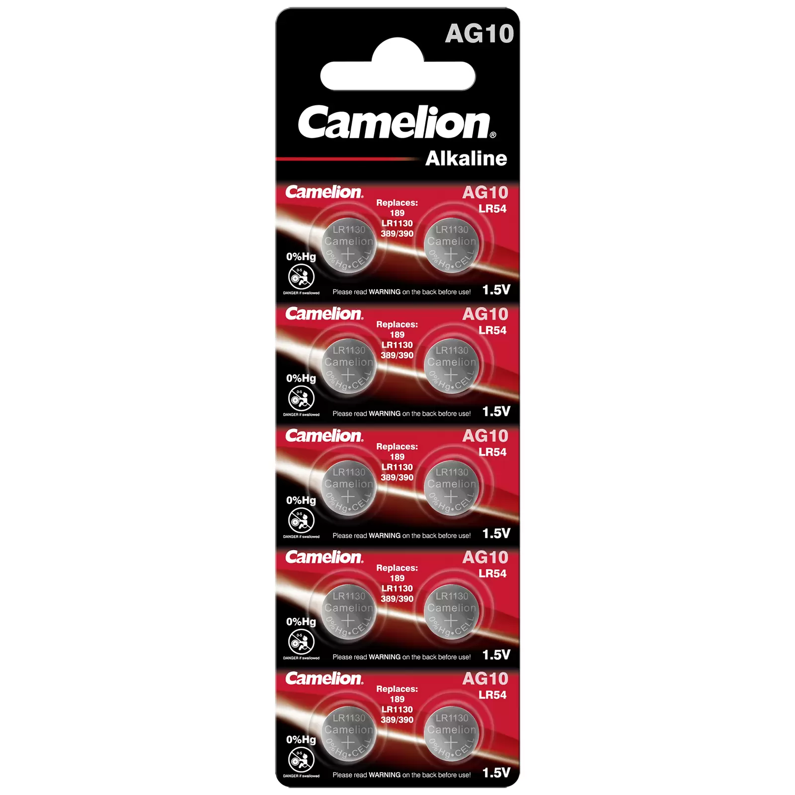 Camelion Knopfzelle LR54 LR 1130 AG10 10er Blister