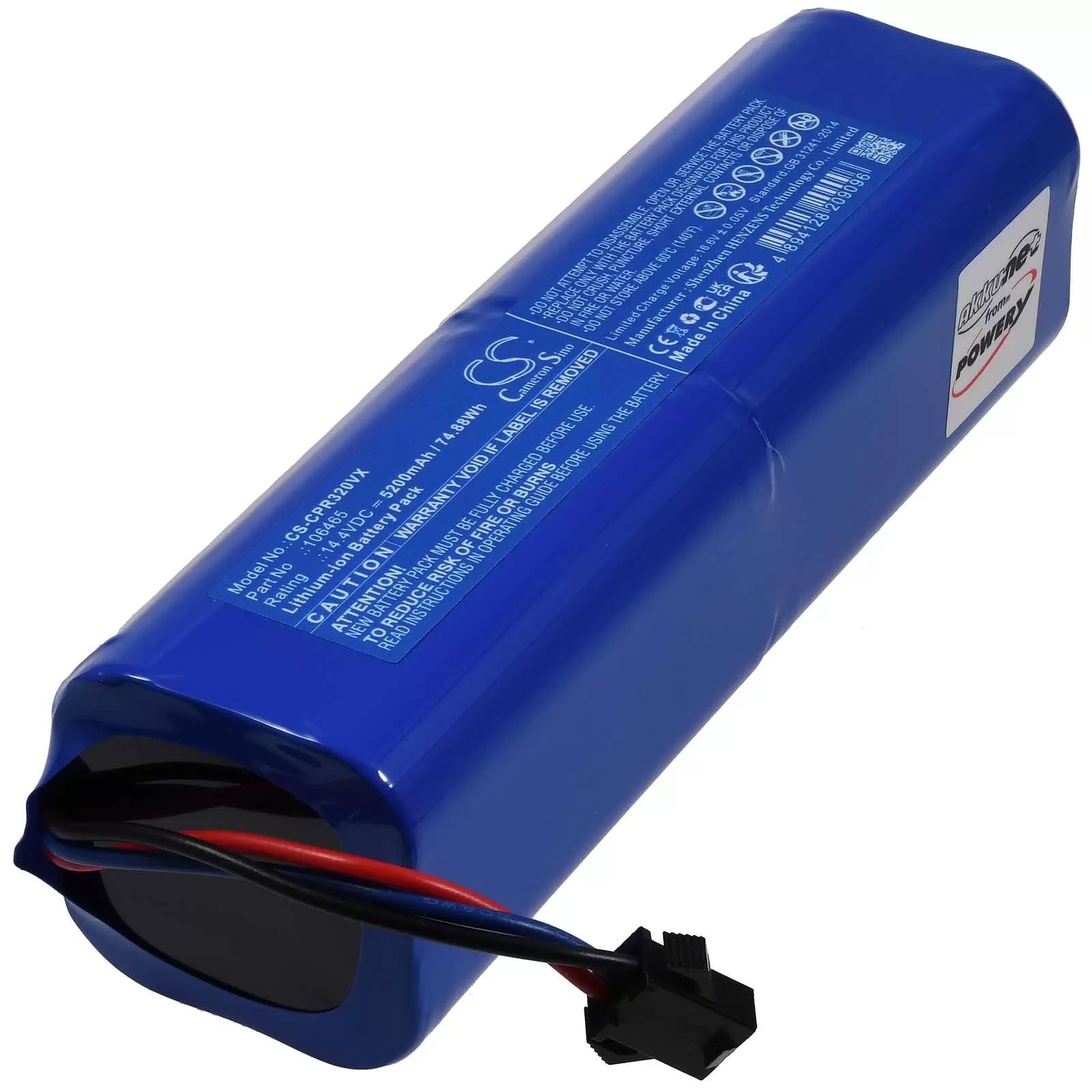 Akku passend für Saugroboter Concept VR3120 VR3210 VR3550 Typ 106465