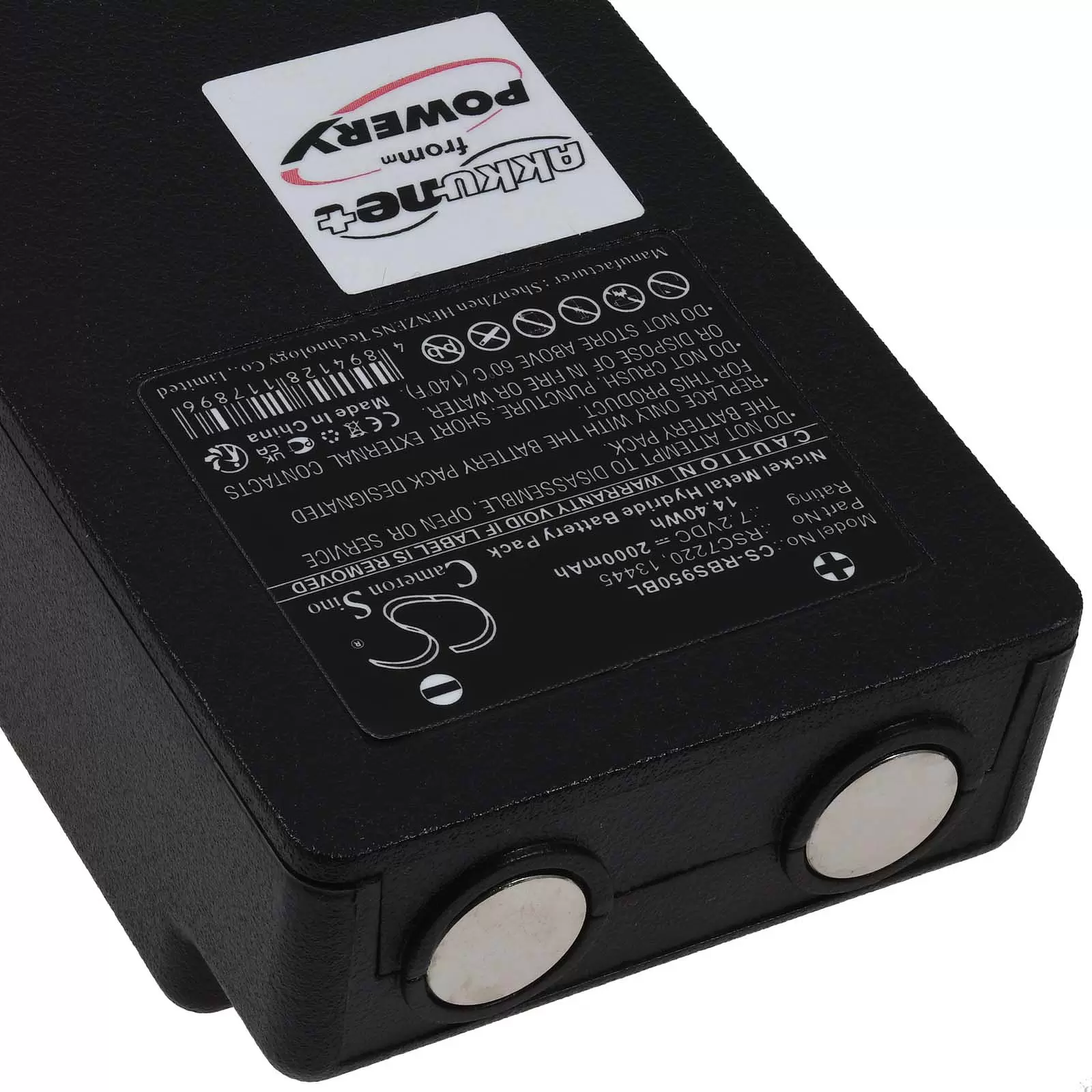 Akku passend für Kransteuerung Palfinger/Scanreco 590 790 960 mit 2 Kontakten