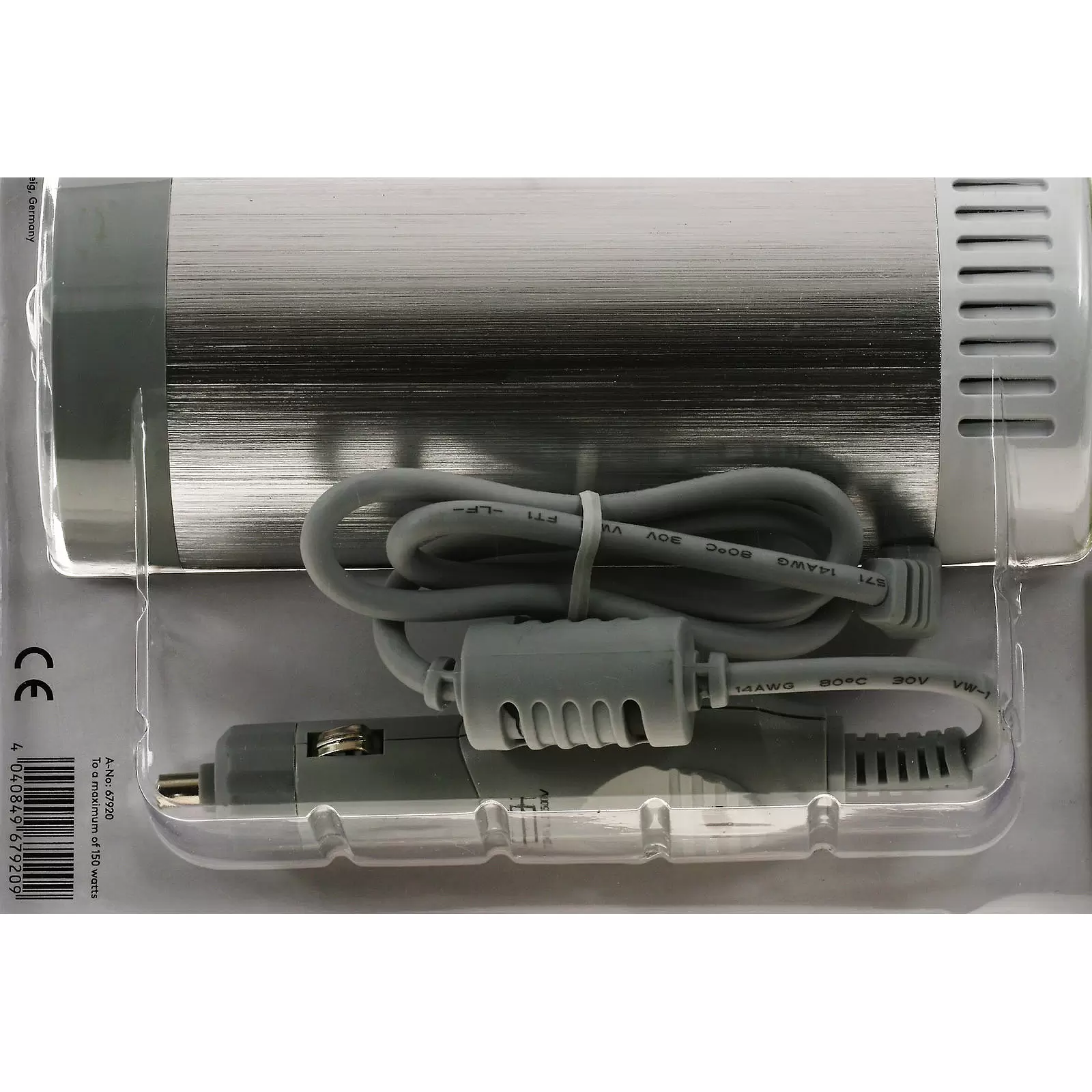 Kfz-Inverter/ Spannungswandler  2in1 12V DC in 230V AC, inkl. USB (5V 2,4A)