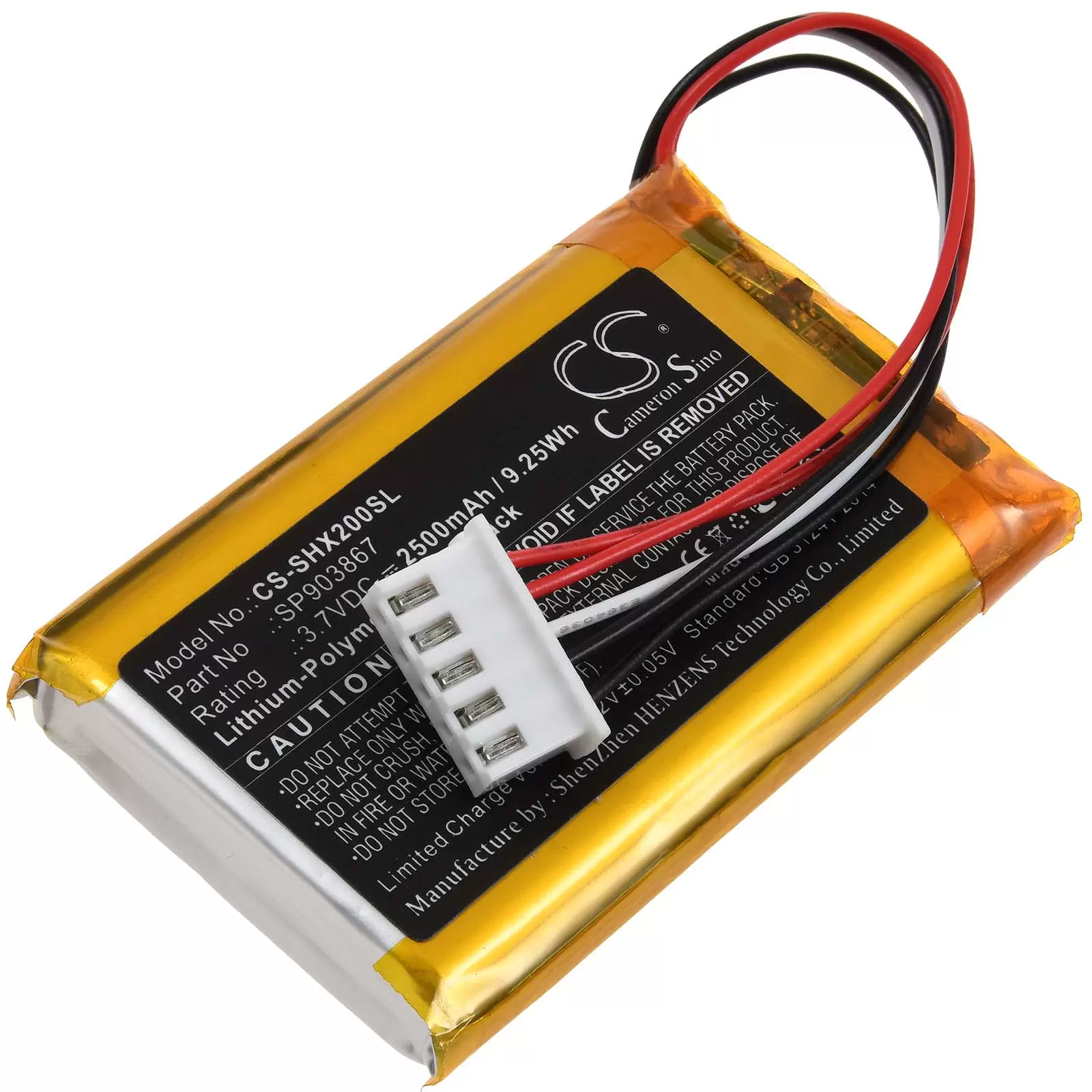 Akku passend für Bluetooth Lautsprecher Sony SRS-XE200 Typ SP903867
