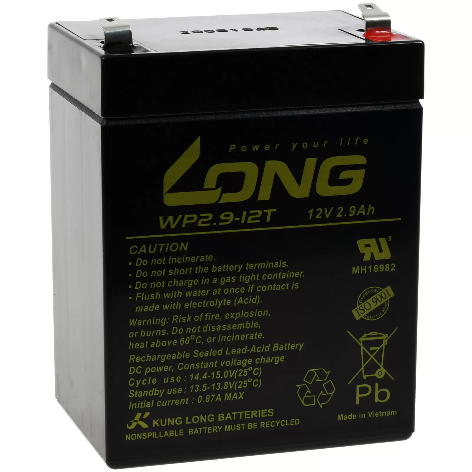 KungLong Bleiakku WP2.9-12T 2,9Ah 12V