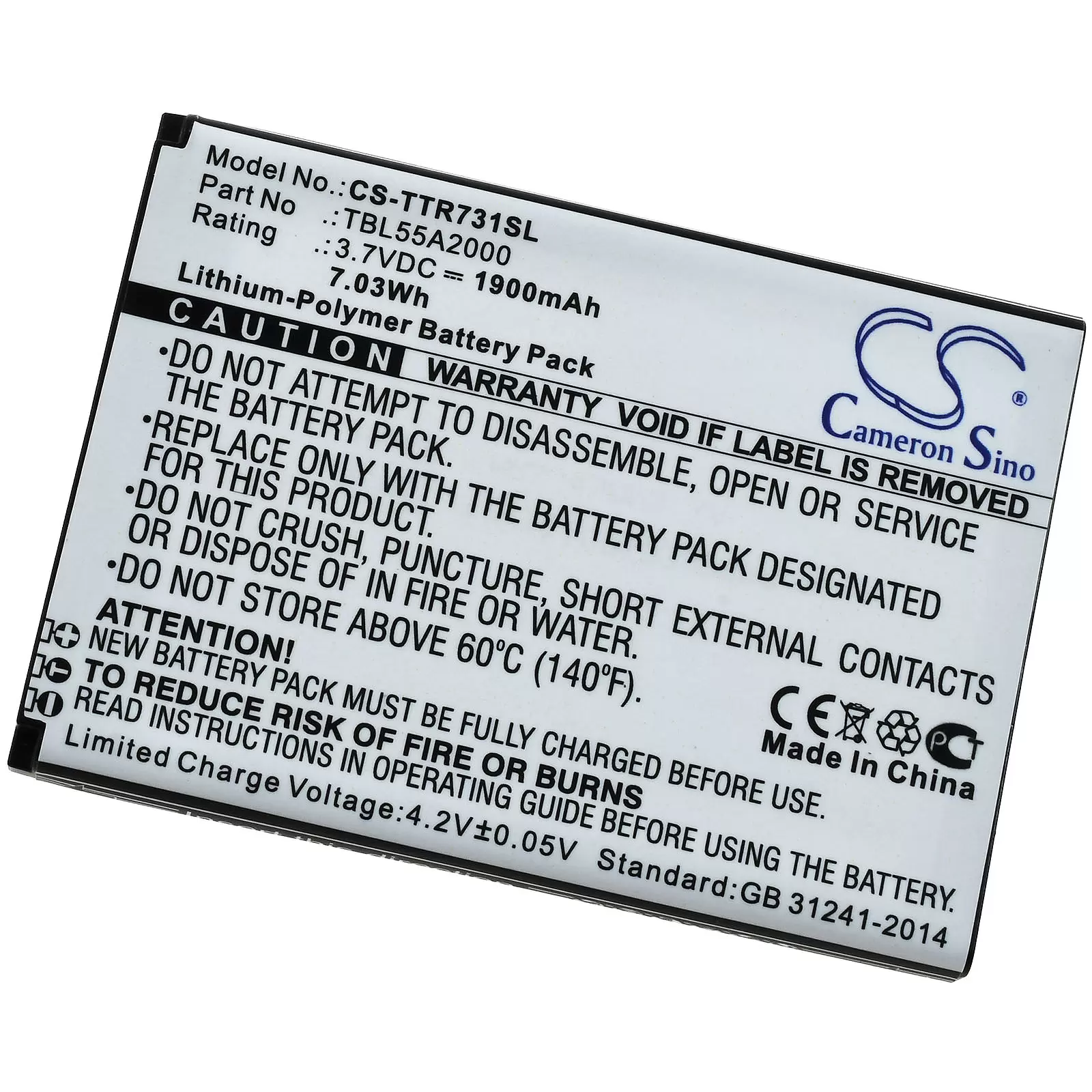 Akku passend für mobiles GPS-Datenerfassungsgerät Trimble Juno SA ,  Juno SB, Typ BA-1405206 u.a.