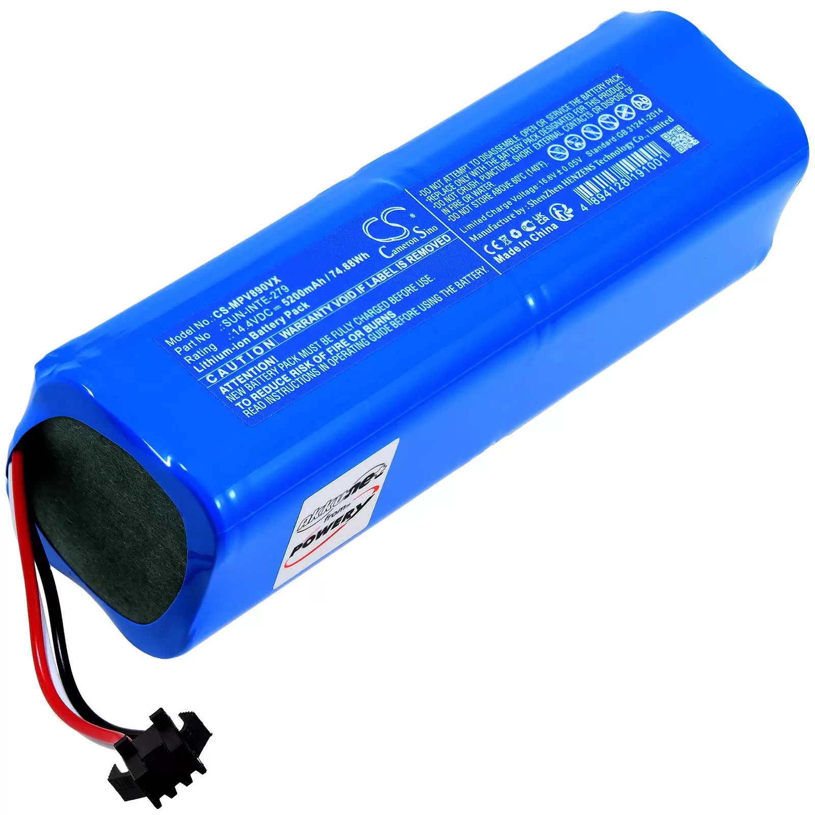 Akku für Saugroboter Mamibot eXVAC 890 / Garlyn SR-800 Max / Typ SUN-INTE-279