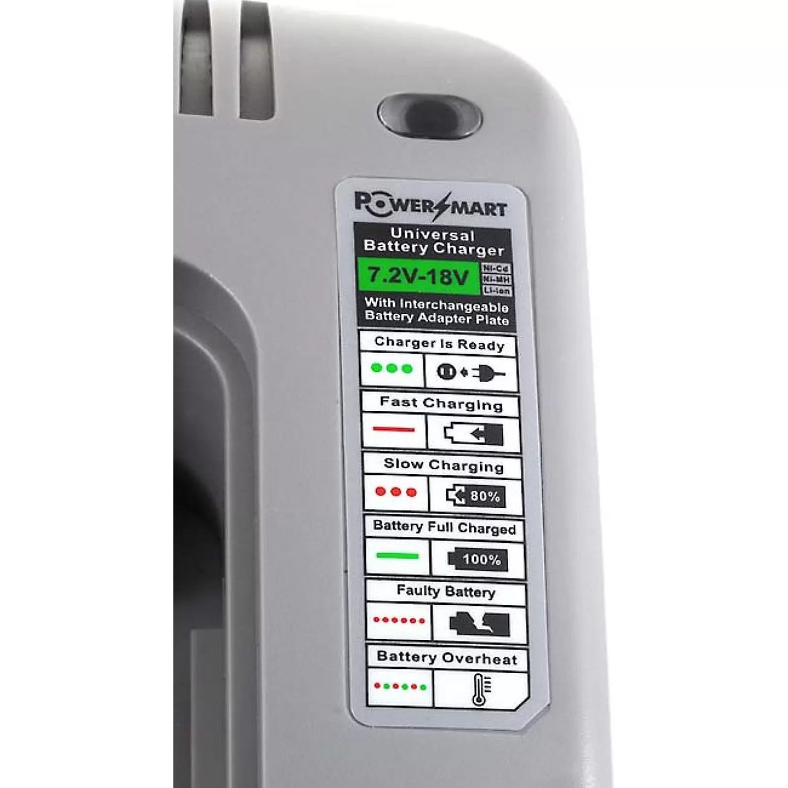 Powery Akku-Ladegerät mit USB für Hitachi Blockakkus 14,4V-18V Li-Ion