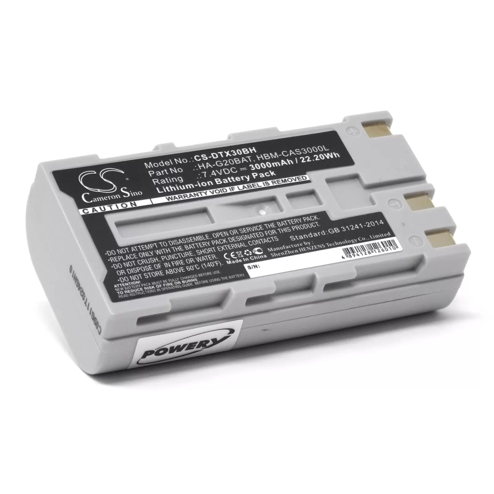 Powerakku für Casio IT9000 / DT-X30 / Typ HBM-CAS3000L