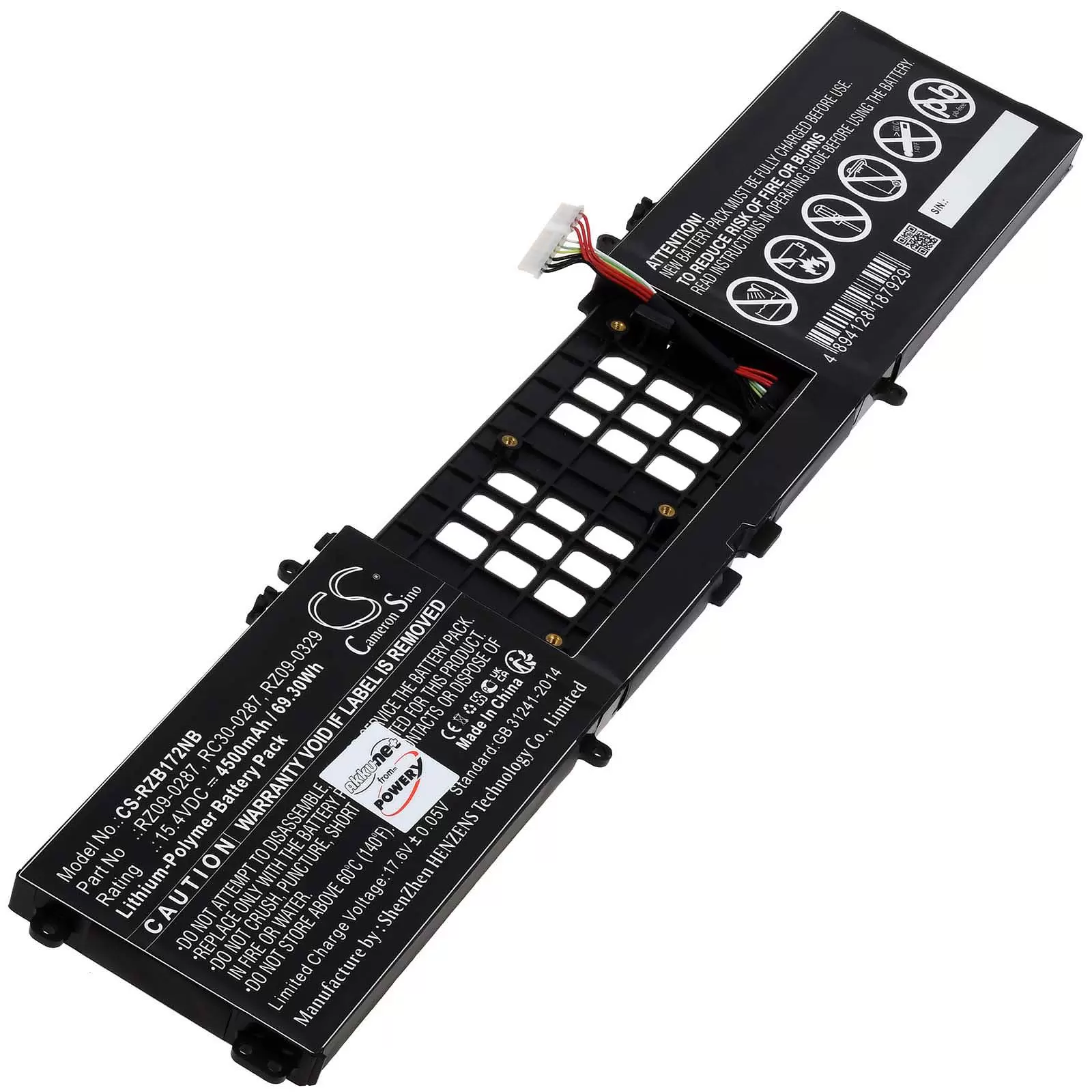 Akku passend für Laptop Razer Blade Pro 17 2019, Blade Pro 17 2020,  Typ RZ09-0287