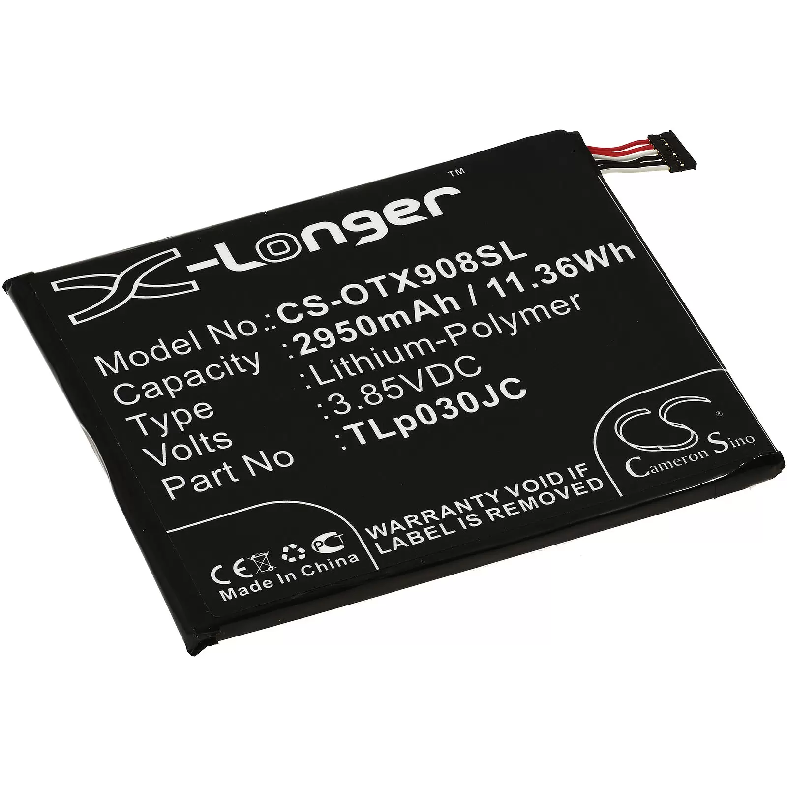 Akku passend für Handy, Smartphone Alcatel One Touch A3 XL / OT-5099D / Typ TLp030JC u.a.