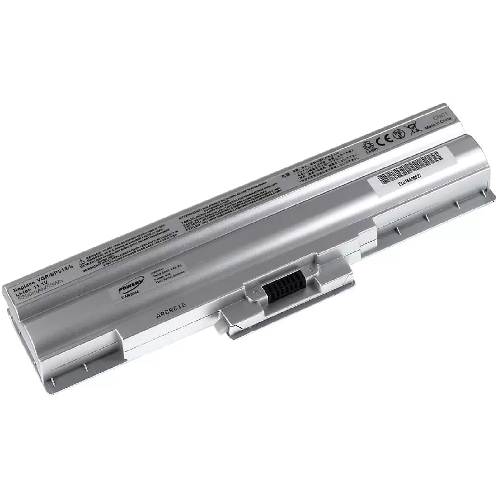 Akku für Sony Typ VGP-BPS13/ VGP-BPS21  Silber