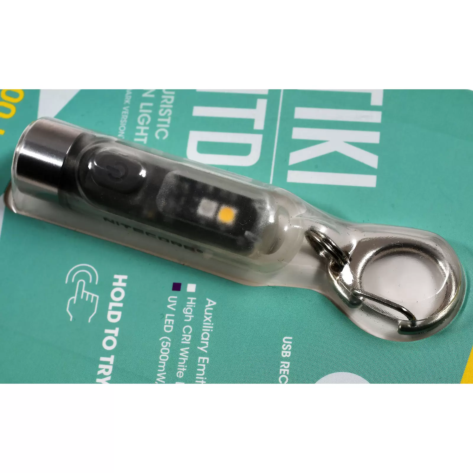 Schlüsselanhänger-Taschenlampe Nitecore TIKI  GITD - Glow in the Dark, mit Micro-USB