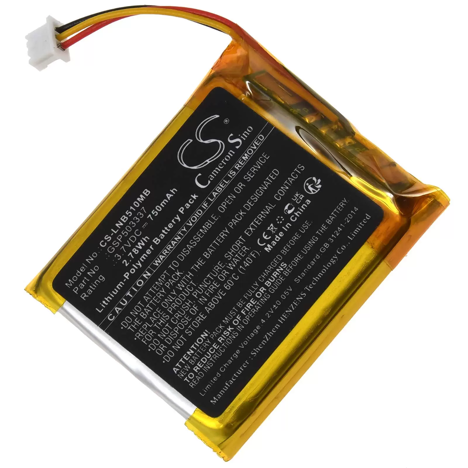Akku passend für Babyphone Lionelo Babyline 5.1 Typ GSP503337