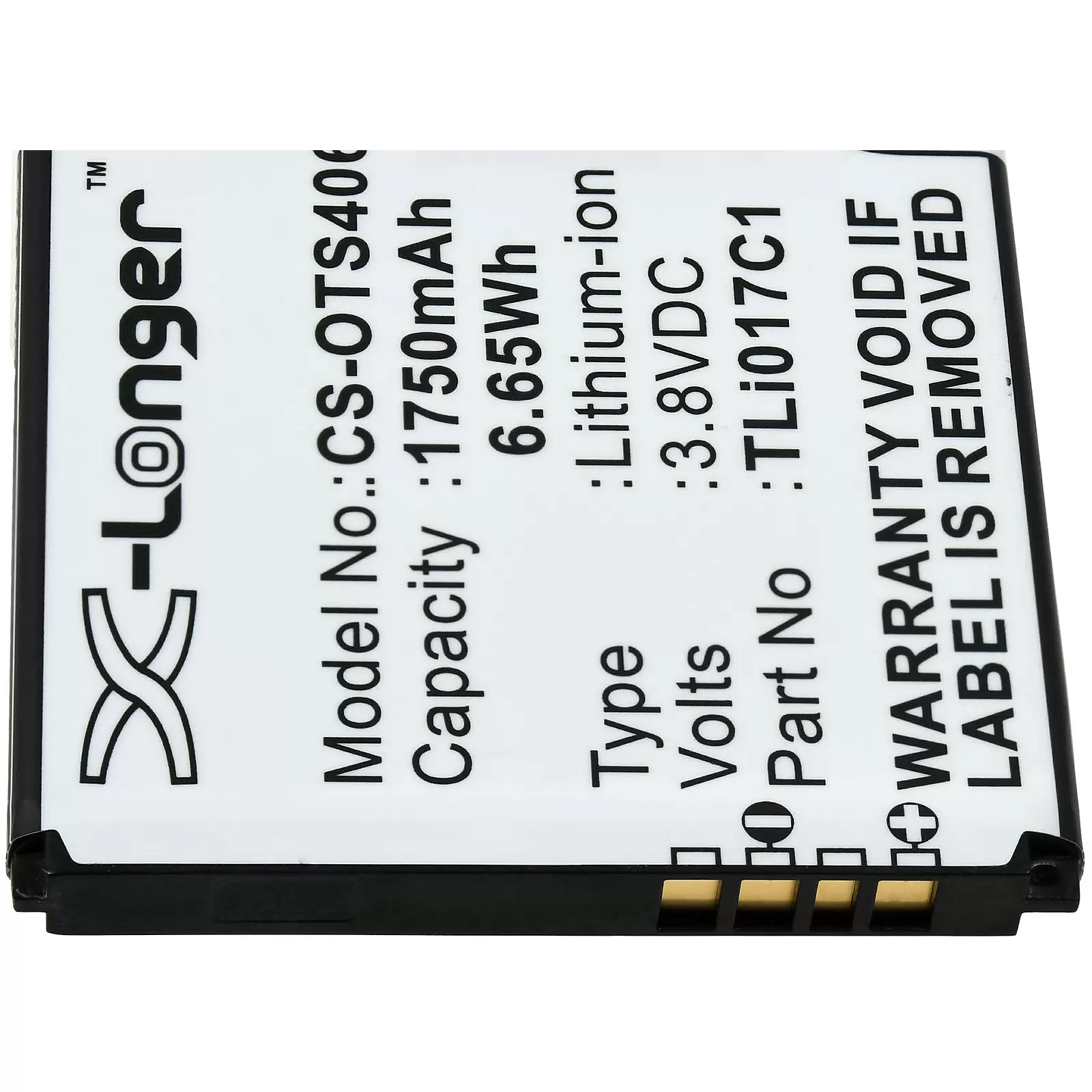 Akku passend für Handy, Smartphone Alcatel One Touch Pop 3 4.5, OT-5017,  Typ TLi017C1 u.a.