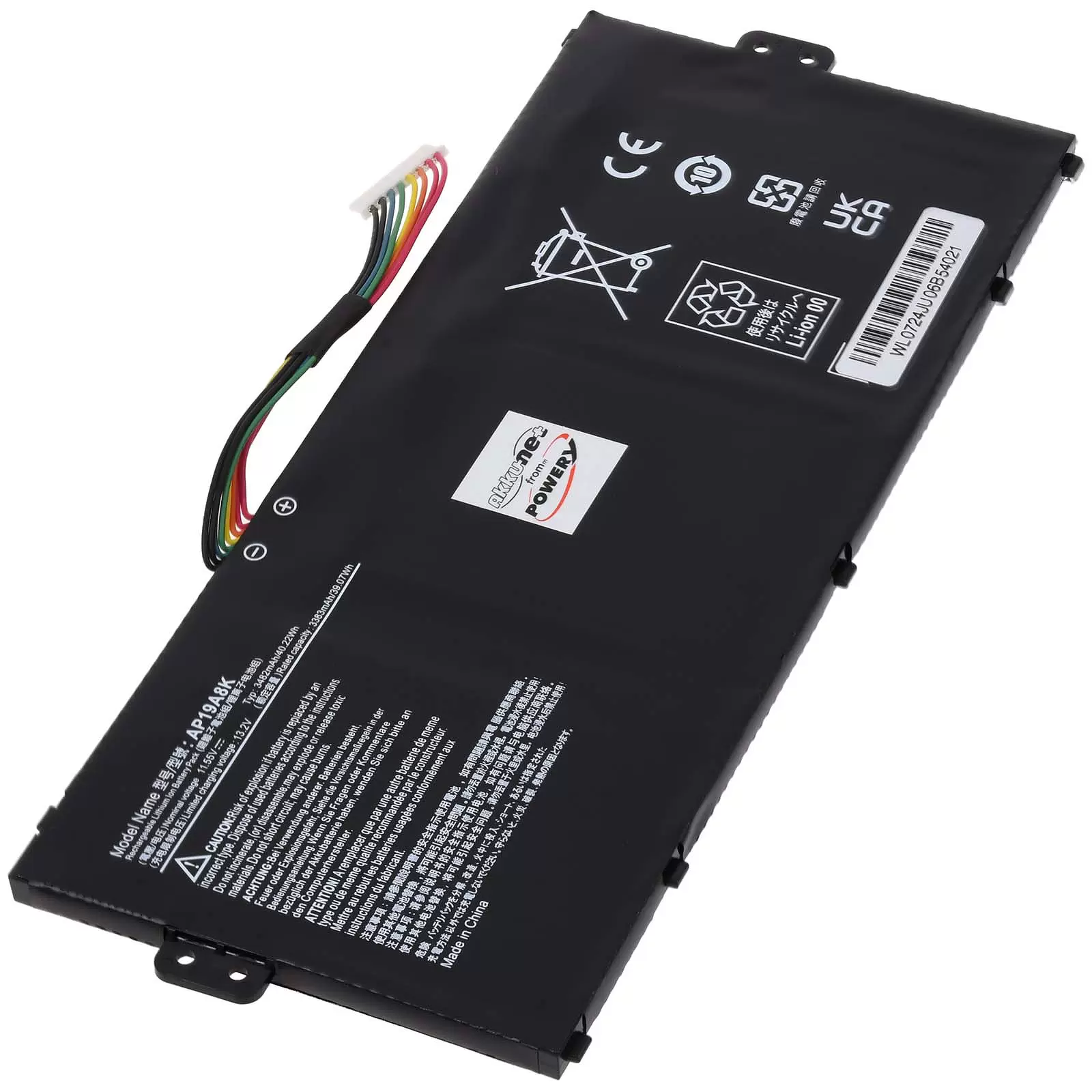 Akku passend für Laptop Acer Chrombook Spin 311-1HN-C2DV CP311-2H-C679 Typ AP19A8K