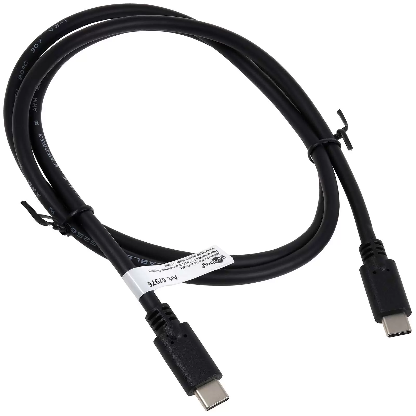 goobay Sync Charge SuperSpeed USB-C-Kabel USB 3.2 Gen 1 USB-PD, 1 m