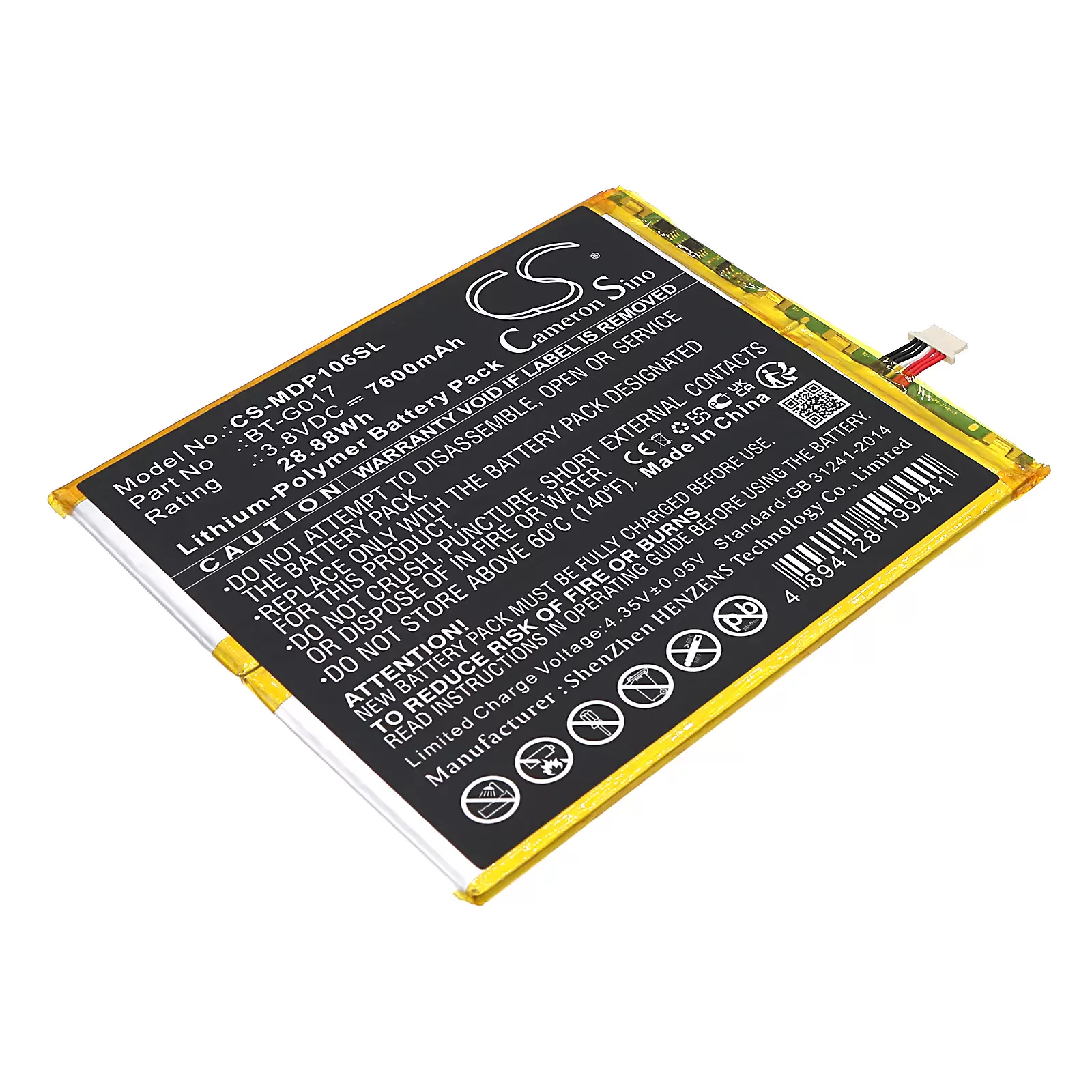 Akku passend für Tablet Medion Lifetab P10602 Typ BT-G017