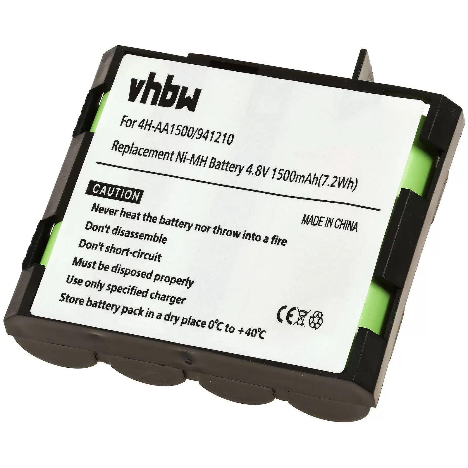 Standardakku kompatibel mit Compex Typ 4H-AA1500, 941210 4,8V 1500mAh (kein Original)