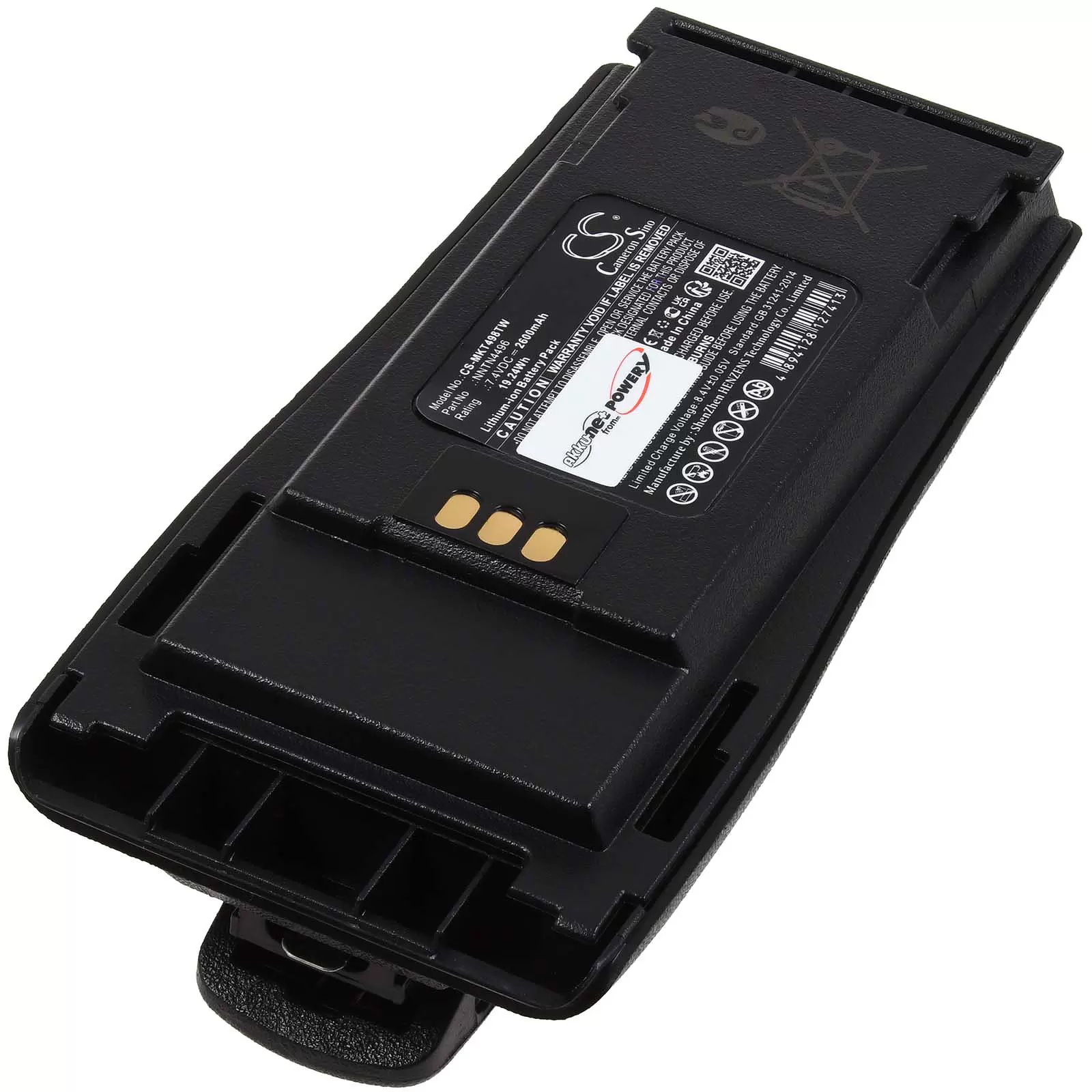 Powerakku passend für Motorola CP150  CP200/PR400 Typ NNTN4970A Bauform beachten!