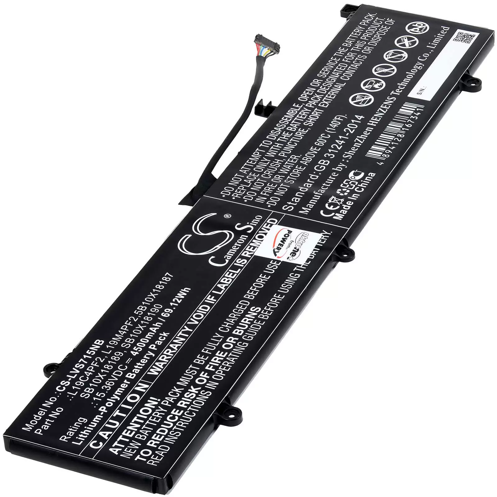 Akku passend für Lenovo Yoga Slim 7 15 7-15IMH05  Typ L19C4PF2