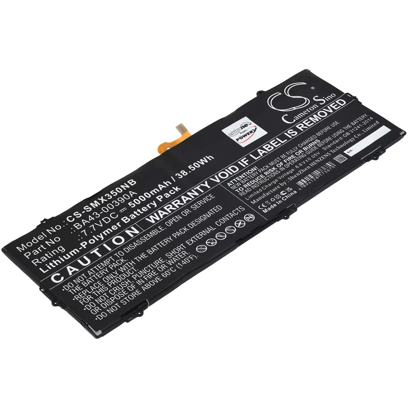Akku passend für Laptop Samsung Chromebook 15.6,  XE350XBA-K01US, Typ BA43-00390A