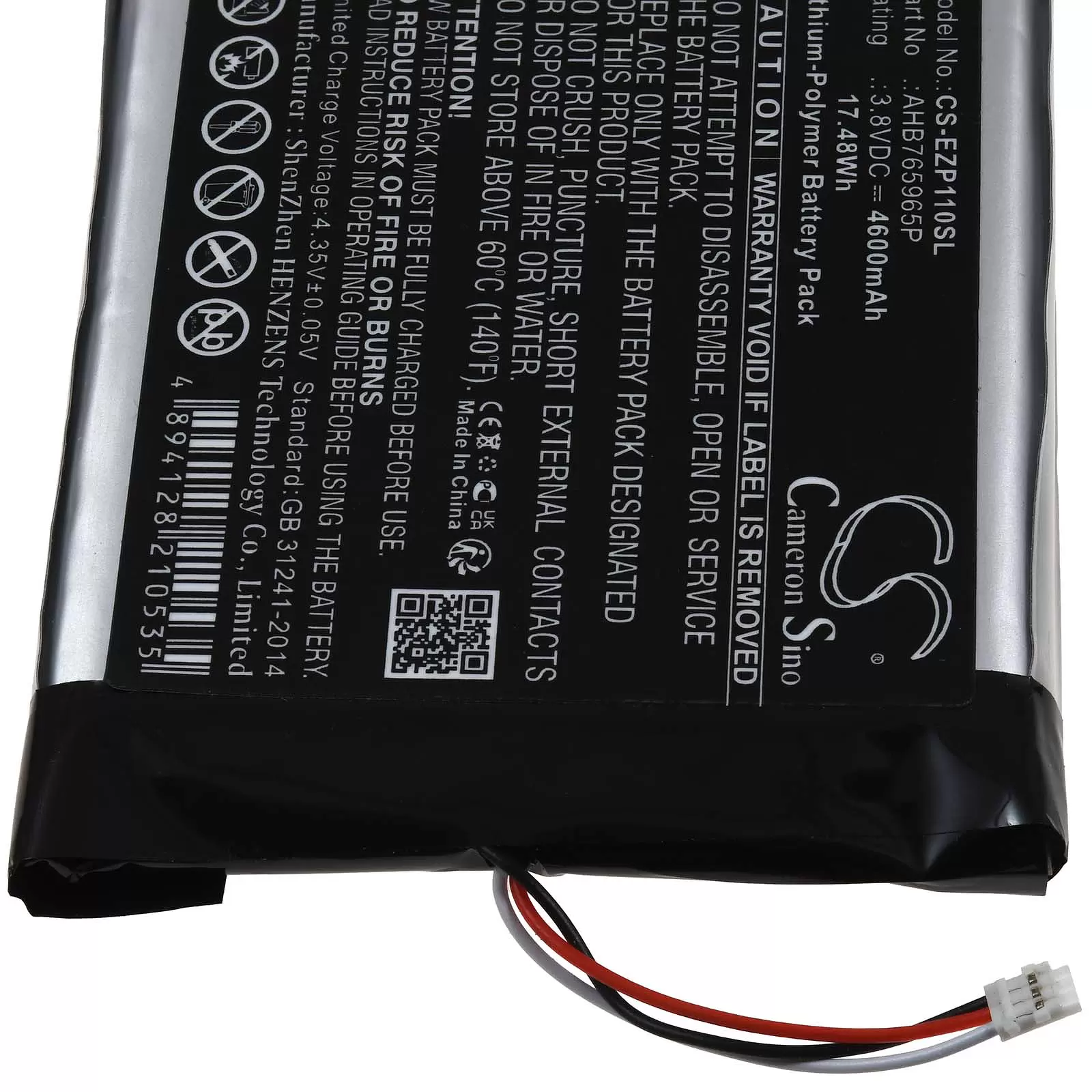 Akku passend für Kamera Türspion ezviz DP1C DP1C-4A1WPFBSR Typ AHB765965P