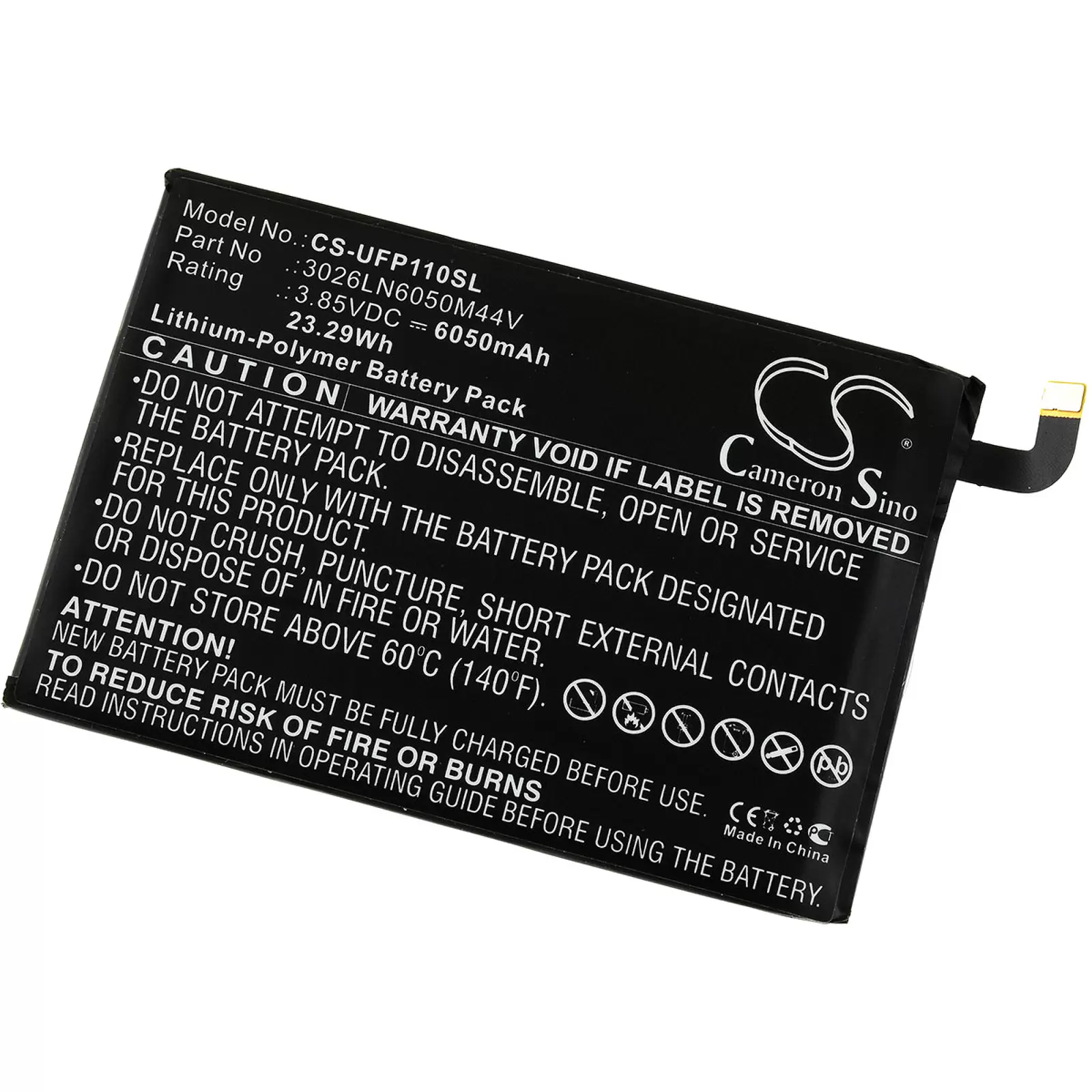 Akku für Smartphone Ulefone Power / Typ 3026LN6050M44V