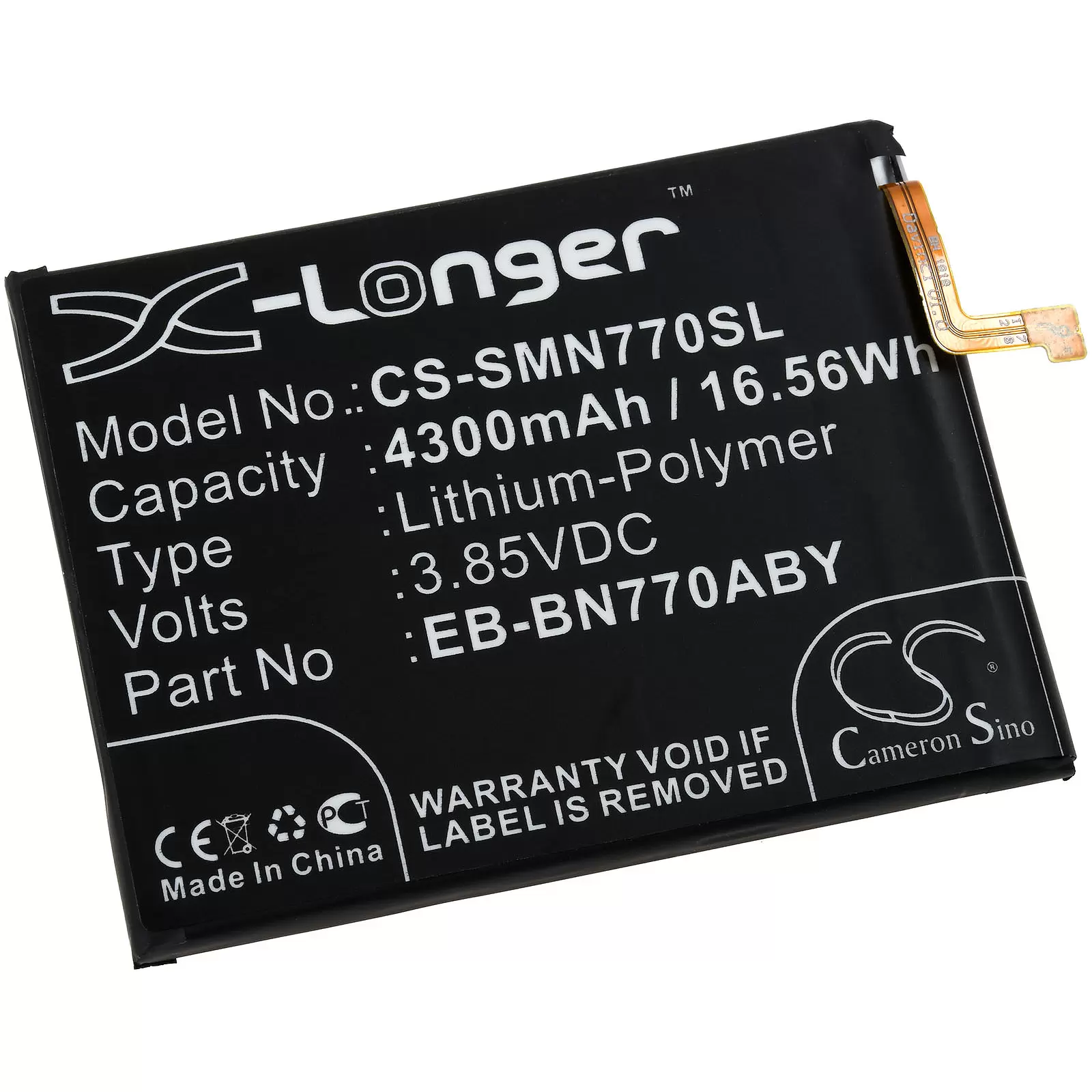 Akku passend für Smartphone, Handy Samsung Galaxy Note 10 Lite,  SN-N770F/DS, Typ EB-BN770ABY u.a.