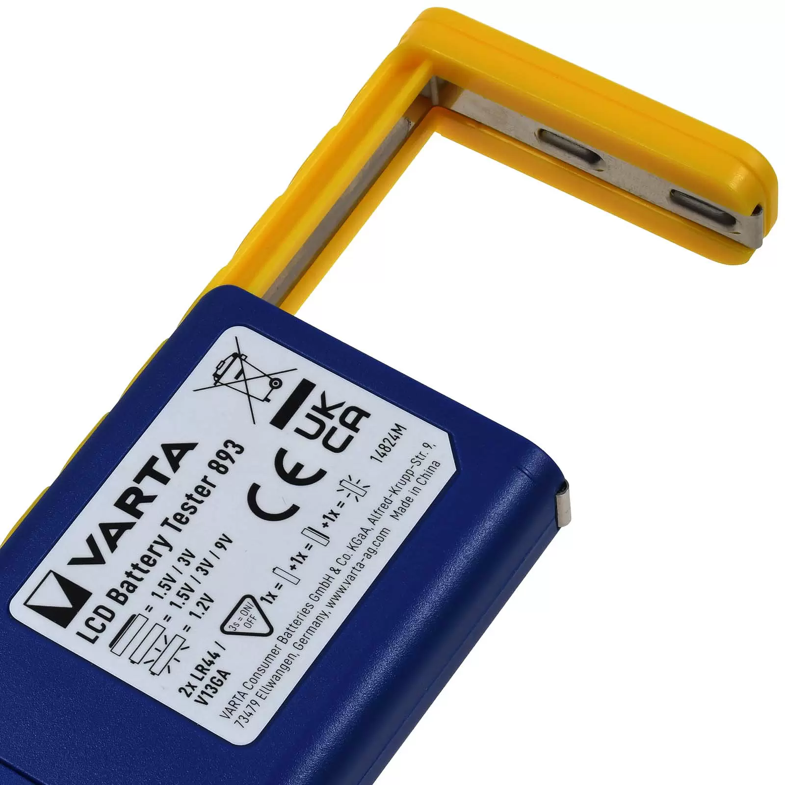 Varta Batterietester mit LCD-Digital für AA AAA C D 9V Akkus und Knopfzellen