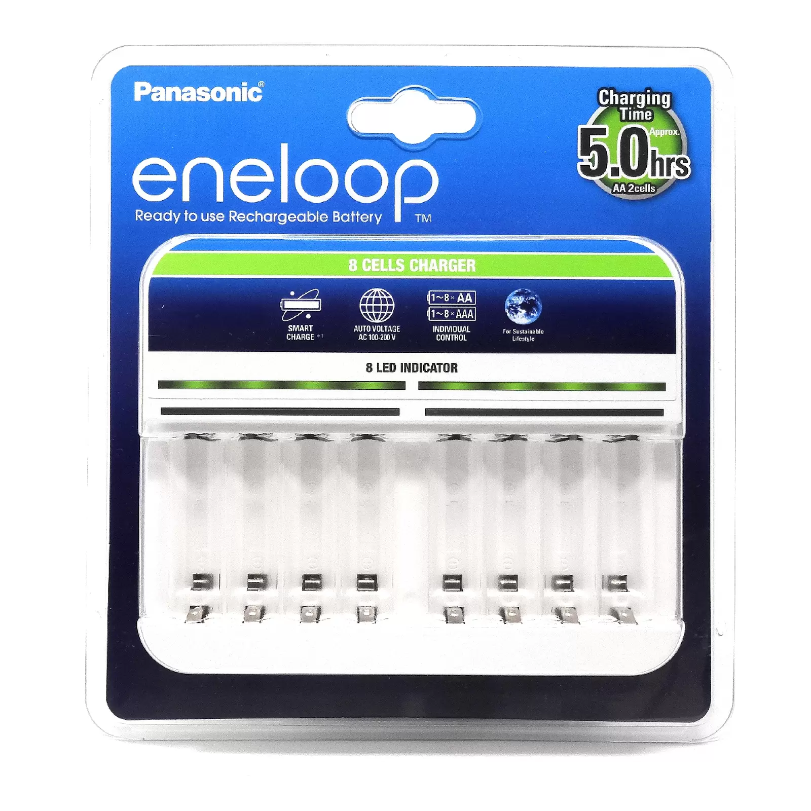 Ladegerät Panasonic eneloop  BQ-CC63 für 8x NiMH AA, AAA Akkus