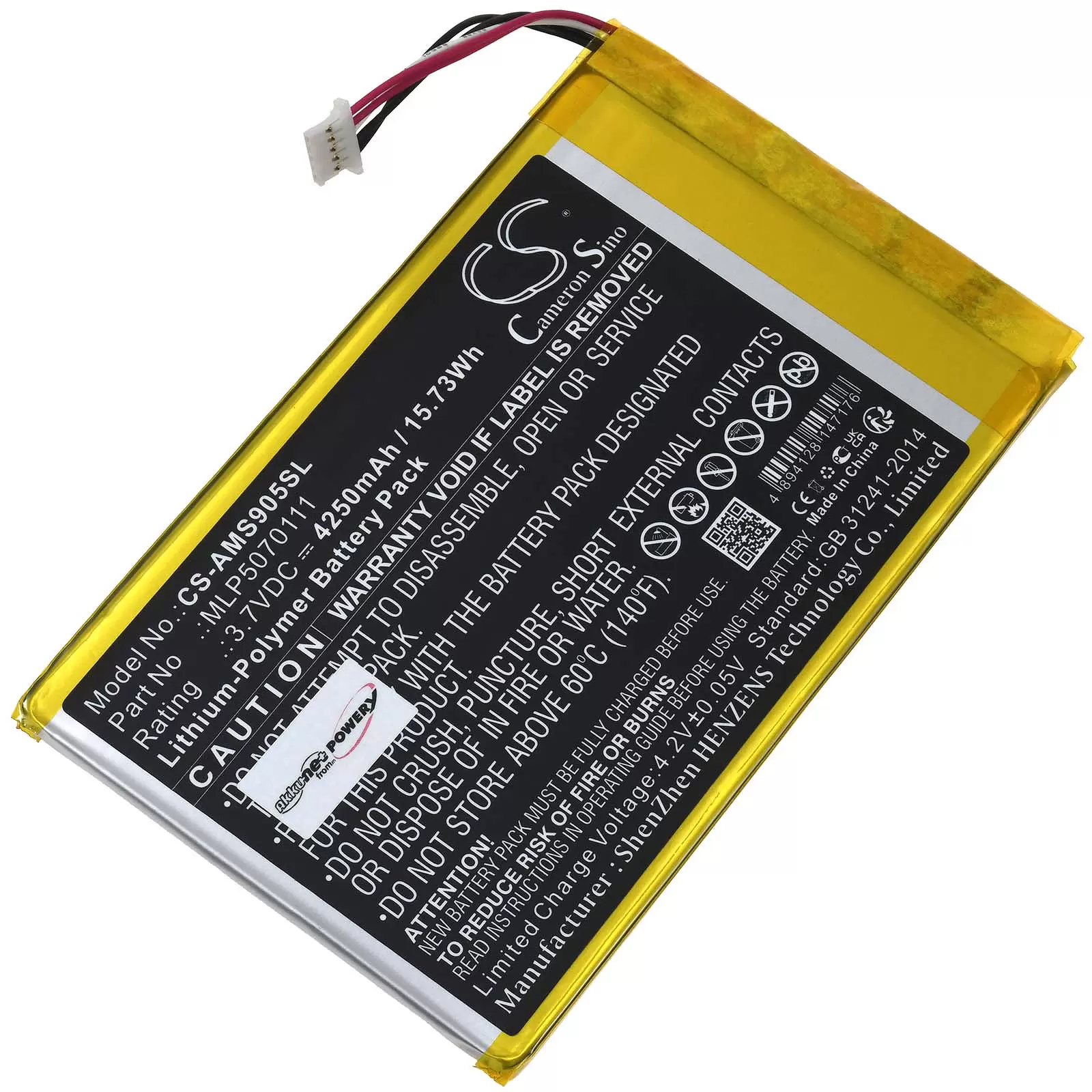 Akku passend für Diagnosegerät Autel MaxiSys Mini MS905 MS906 Typ MLP5070111