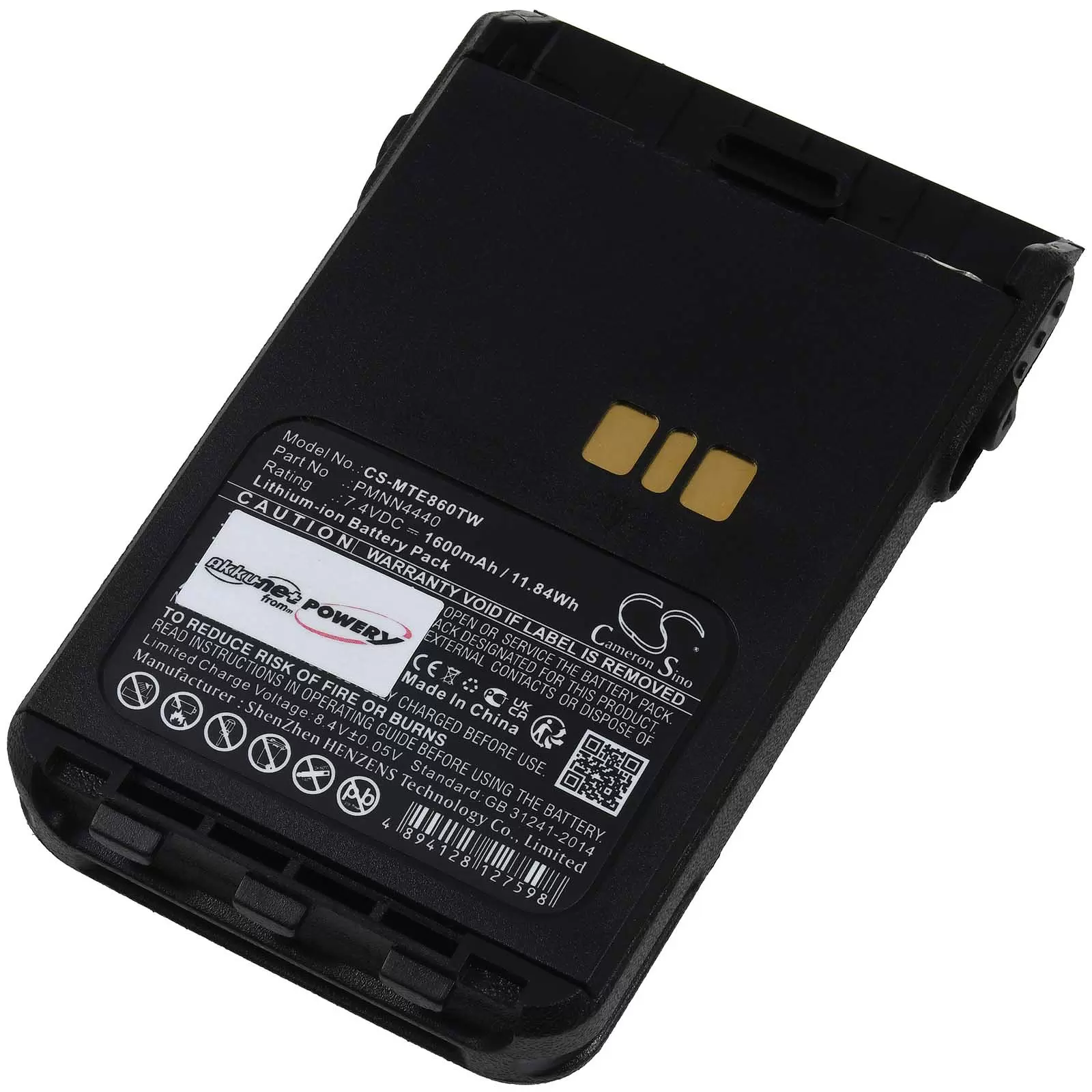 Akku passend für Funkgerät Motorola DP3000e XiR E8600 XiR P8600 Typ PMNN4440