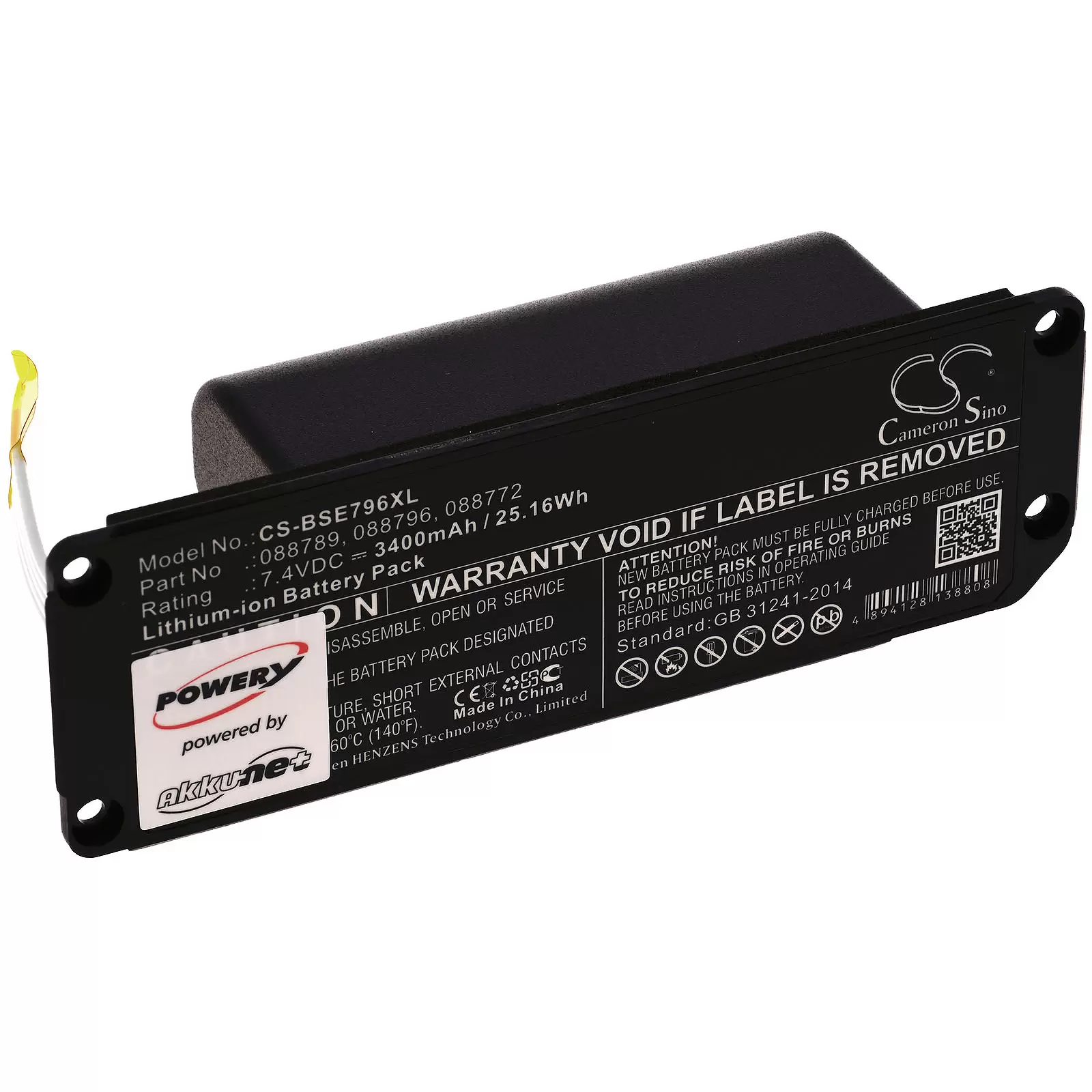 XXL-Akku für Lautsprecher Bose SoundLink Mini 2 Typ 088796 Stecker-Typ beachten