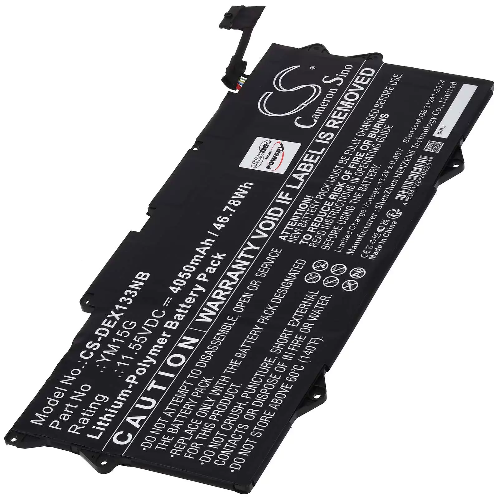 Akku passend für Laptop Dell XPS 13 9315  XPS 13 9315-D1705S Typ YM15G