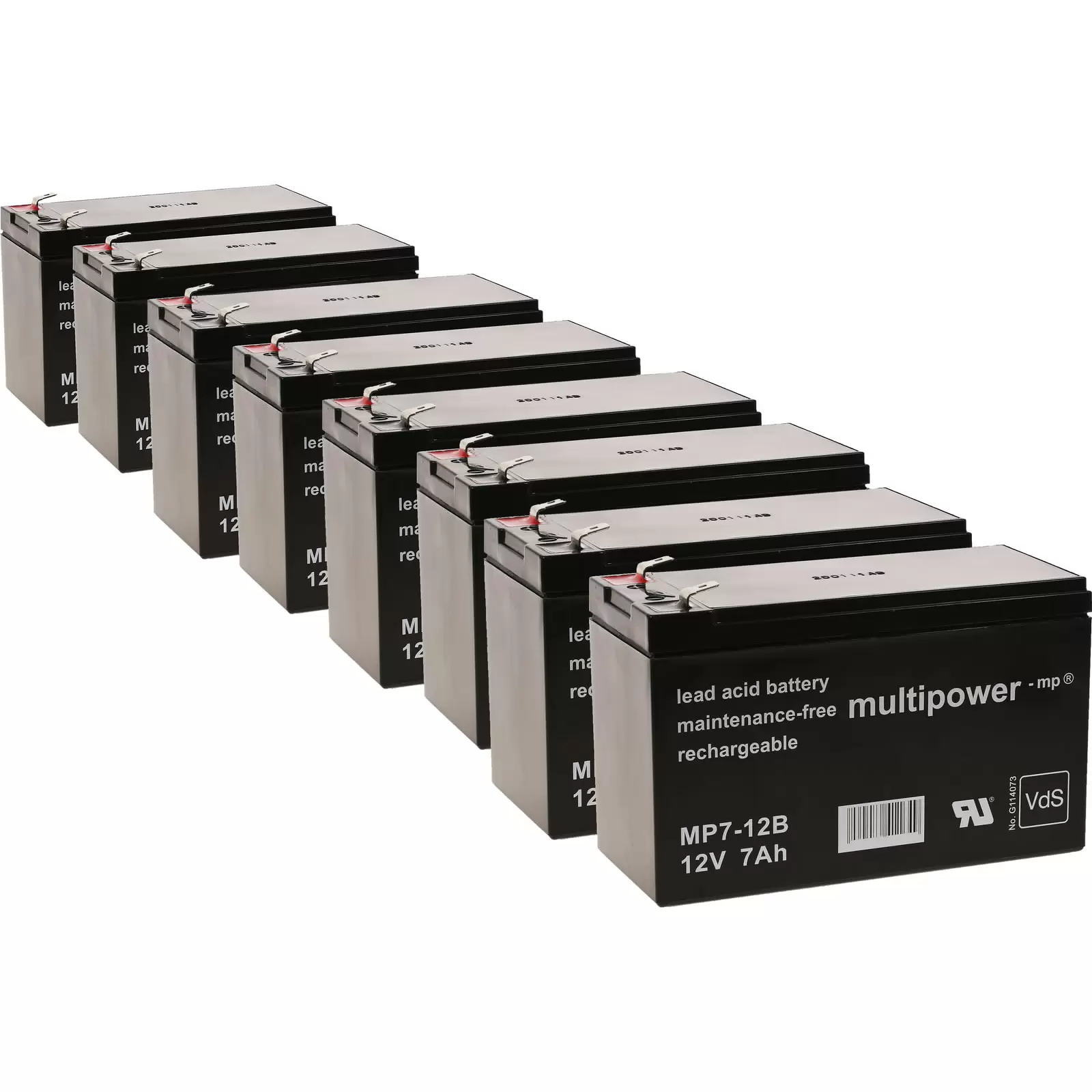 Ersatzakku multipower für USV APC Smart-UPS XL 3000 RM 3U / Typ RBC12 u.a. 12V 7Ah ersetzt 7,2Ah