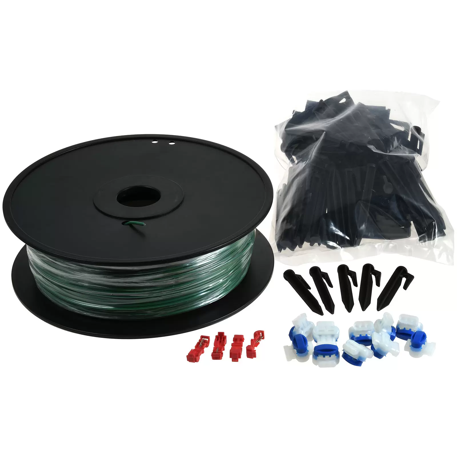 Reparatur-Set mit 500m Begrenzungskabel 3,4mm 600 Haken, 10 Verbinder, 4 Klemmen für Mähroboter