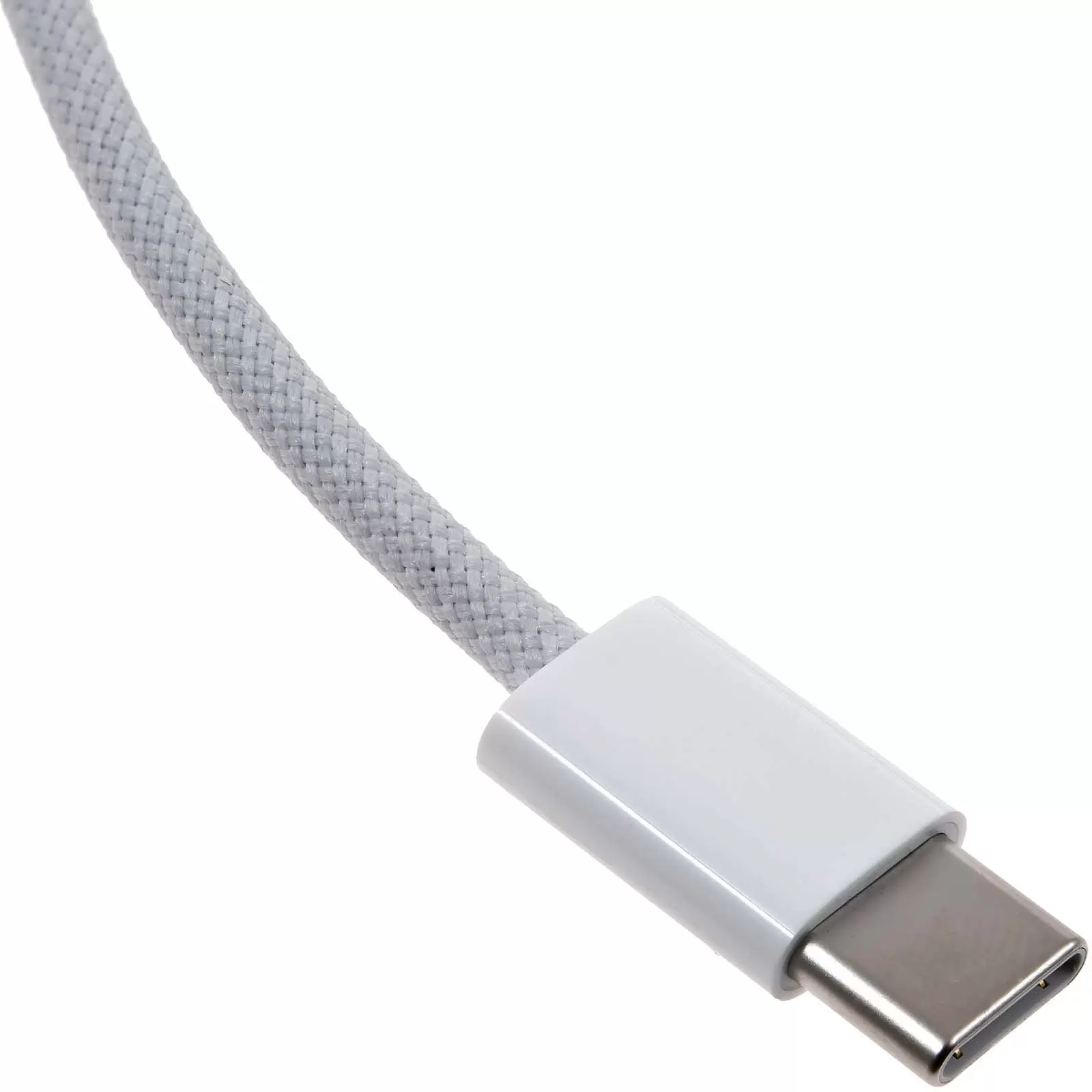 Apple A2795 USB-C auf USB-C Ladekabel gewebt 1m weiß