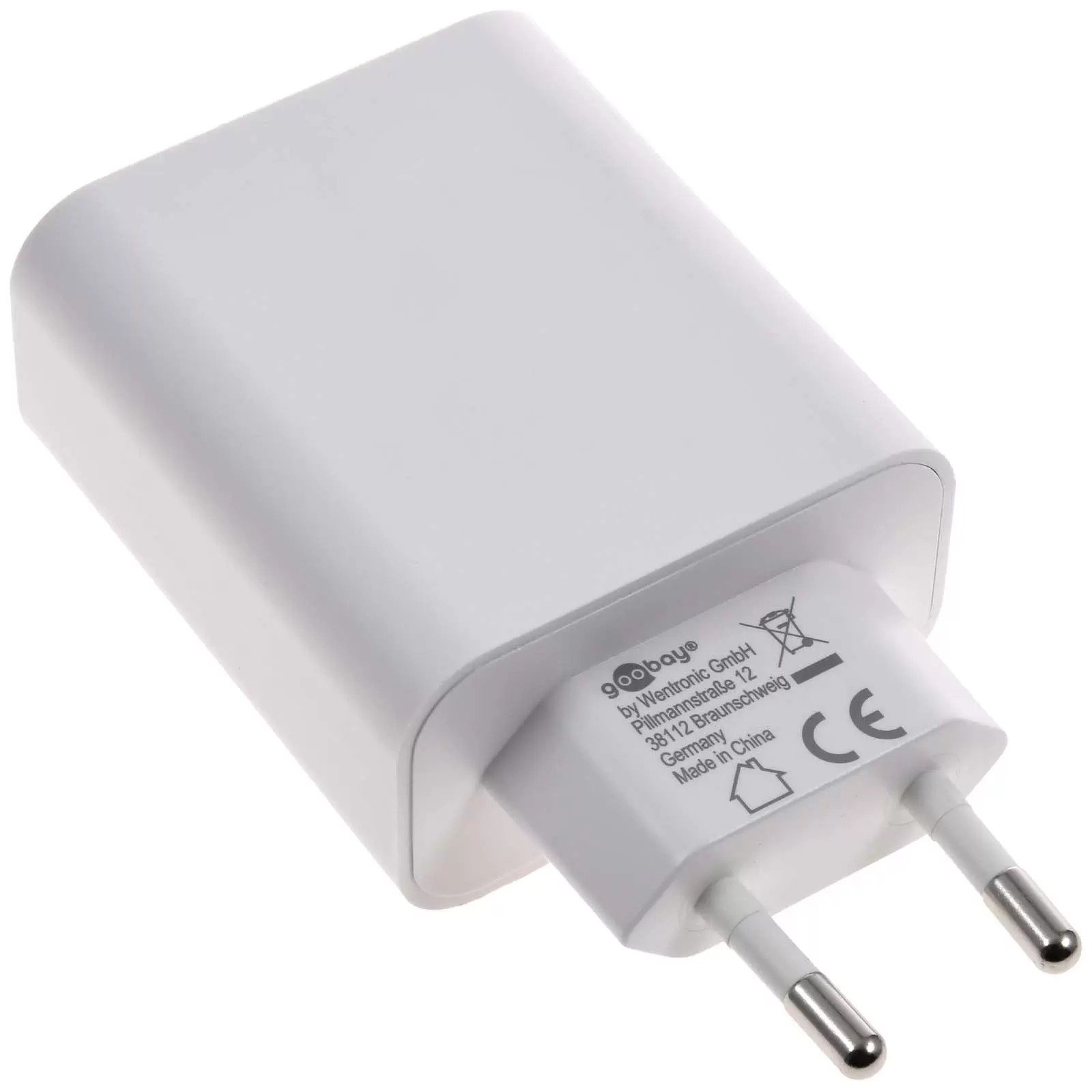 2 Port USB Schnellladegerät USB PD QC Adapter 45 W Weiß  61756