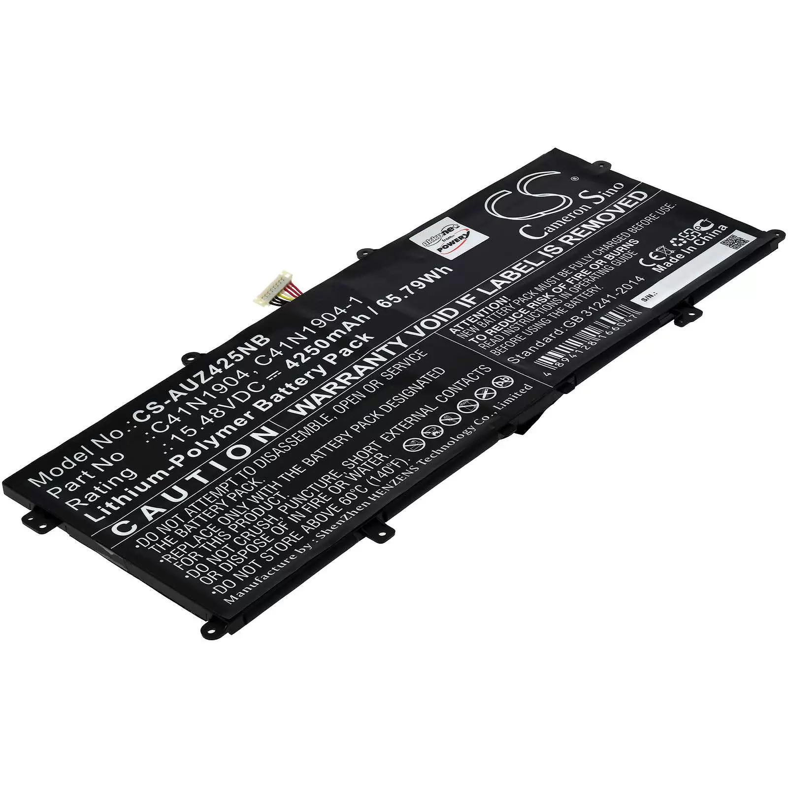 Akku passend für Laptop Asus Zenbook 13 UX325EA-EG022T, 14 UX425EA-HM093T, Typ C41N1904