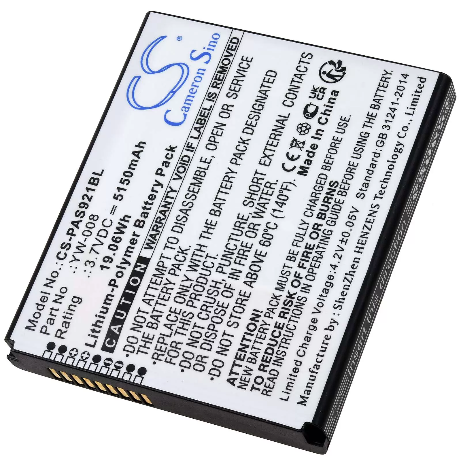 Akku passend für Payment-, Zahl-, Karten-Terminal Pax A920 Pro Typ YW-008