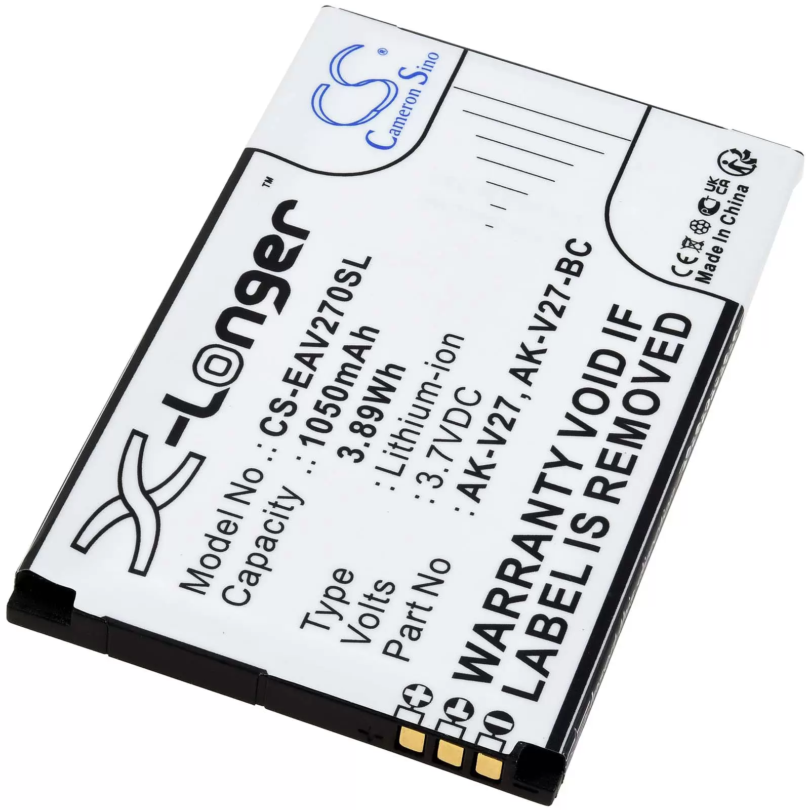 Akku passend für Seniorenhandy Emporia Simplicity, V27,  Typ AK-V27