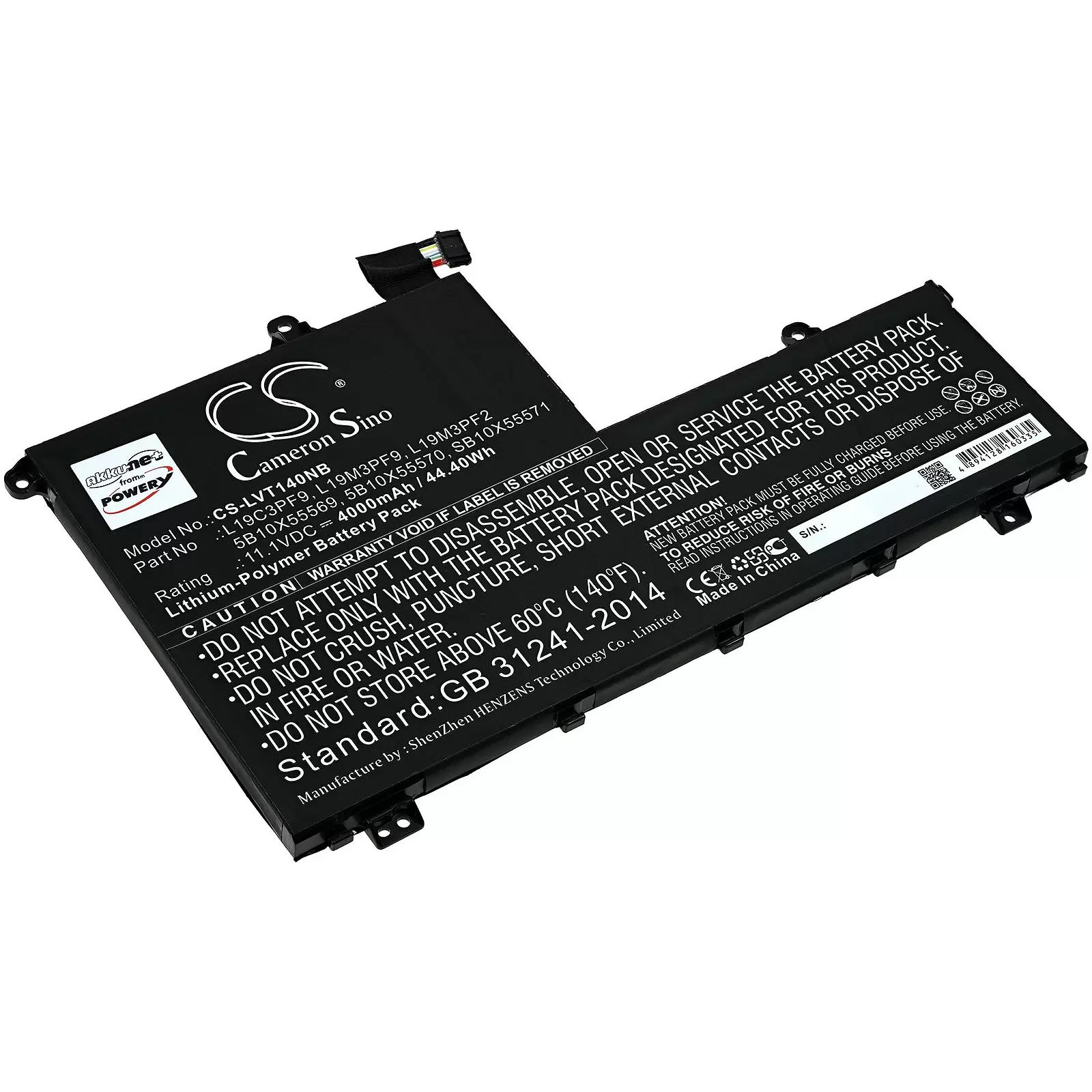 Akku passend für Laptop Lenovo ThinkBook 14-iml, ThinkBook 15-iml, Typ L19C3PF9 u.a.