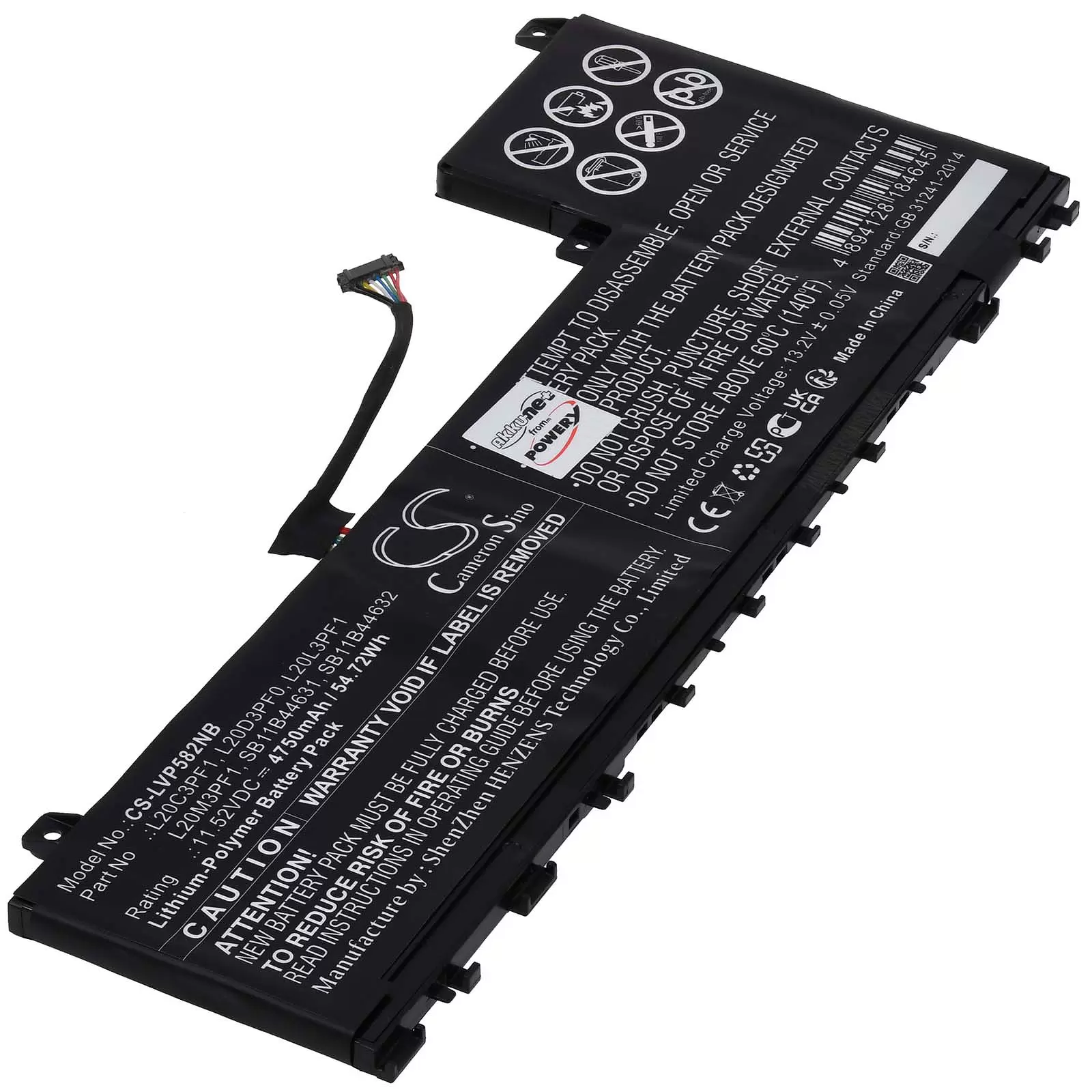 Akku passend für Lenovo IdeaPad 5 Pro 14ITL6 IdeaPad 5 Pro 14ACN6 Typ L20L3PF1