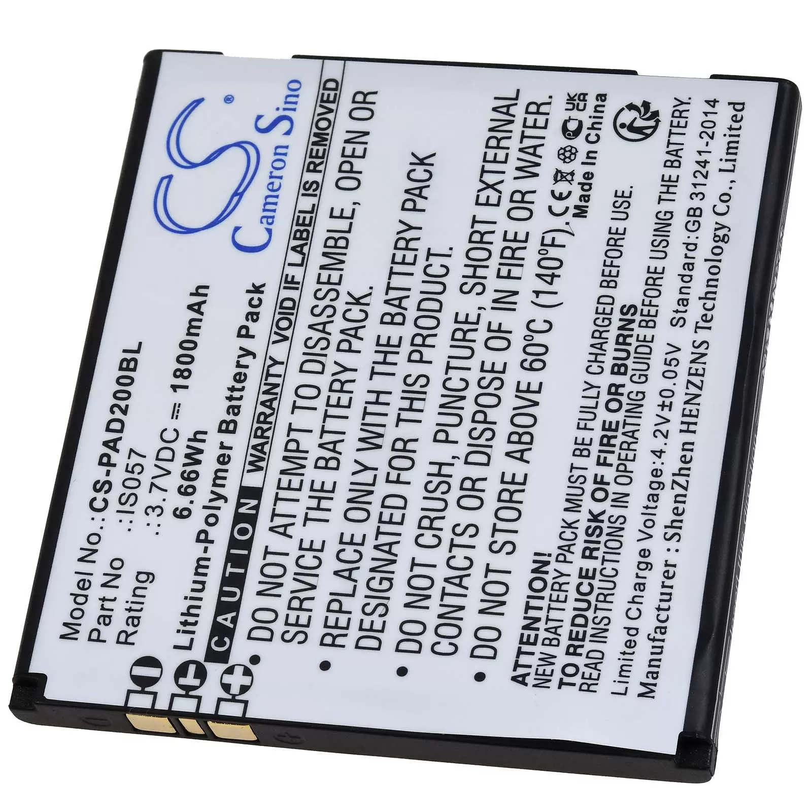 Akku passend für Payment-, Zahl-, Karten-Terminal Pax myPOS D200 D200T Typ IS057