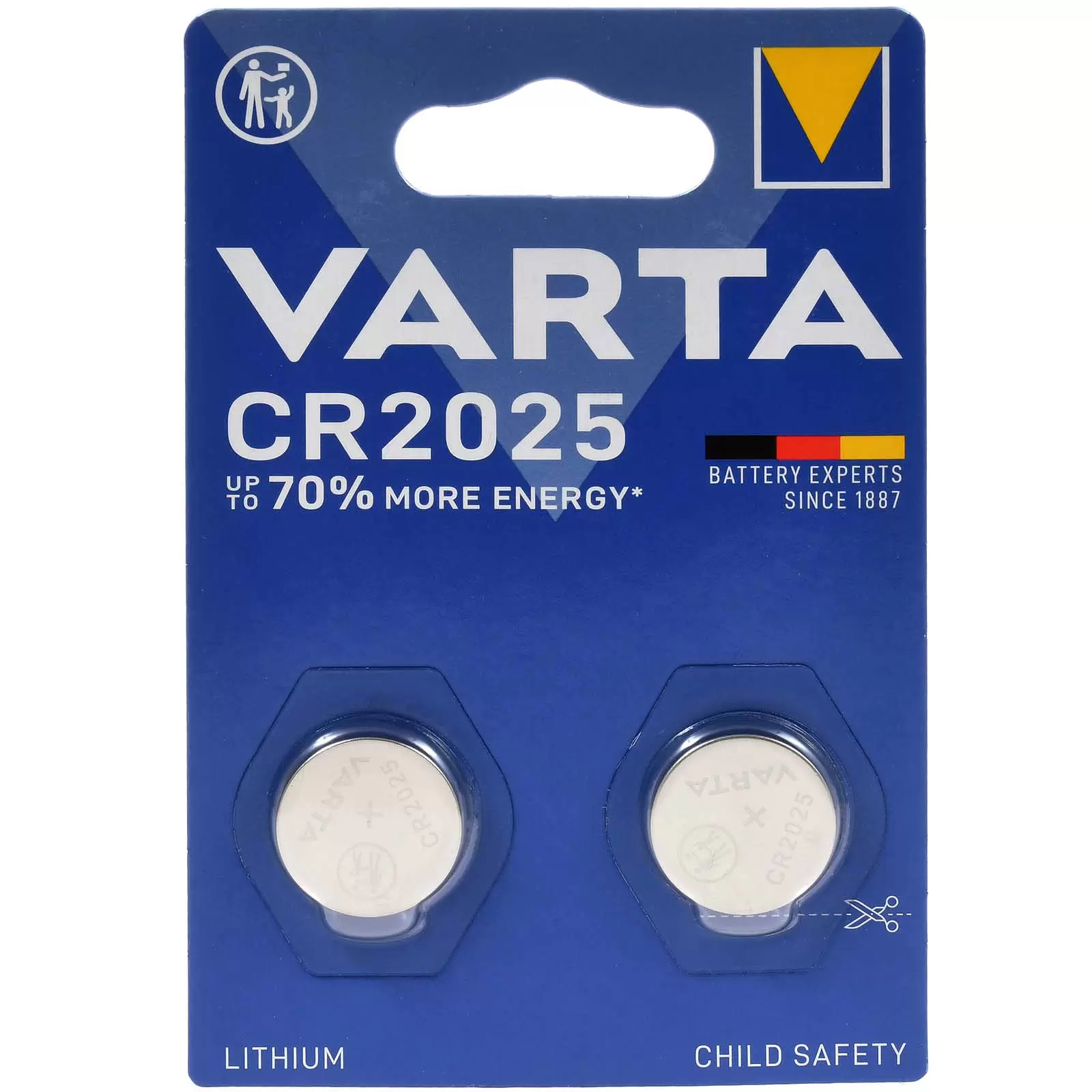 Varta Lithium Knopfzelle CR2025 DL2025 2er Blister