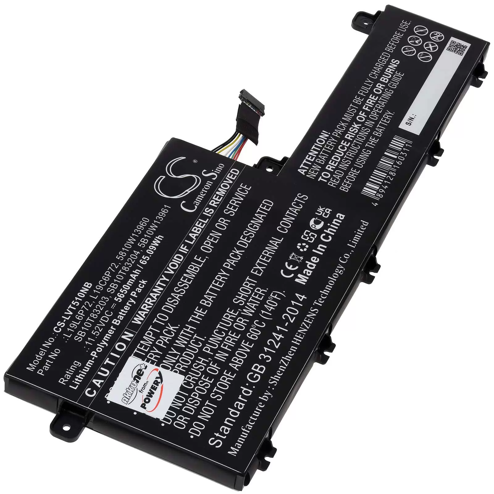 Akku für passend Laptop Lenovo ThinkPad T15p P15v Typ L19C6P72