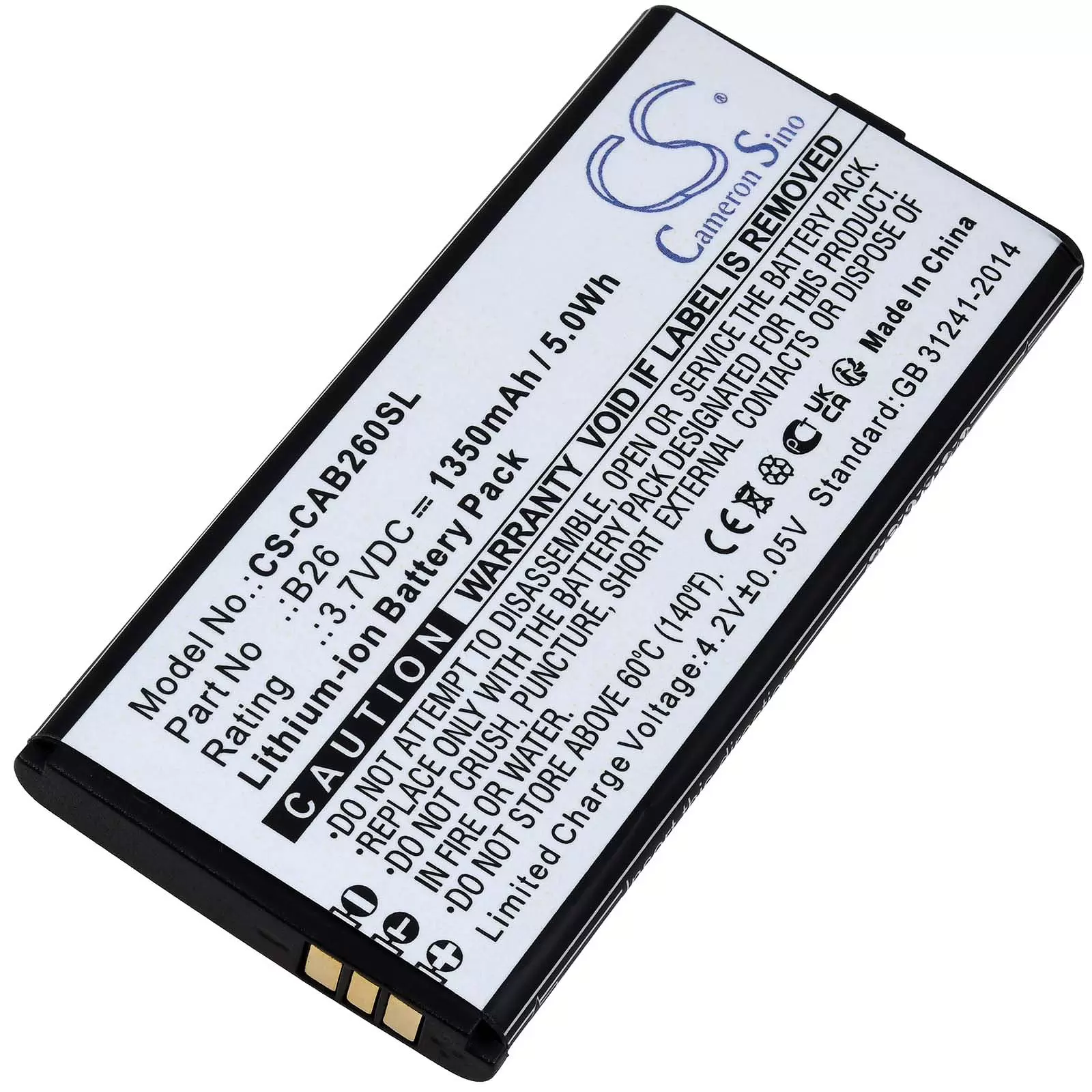 Akku passend für Handy CAT B26 Typ B26