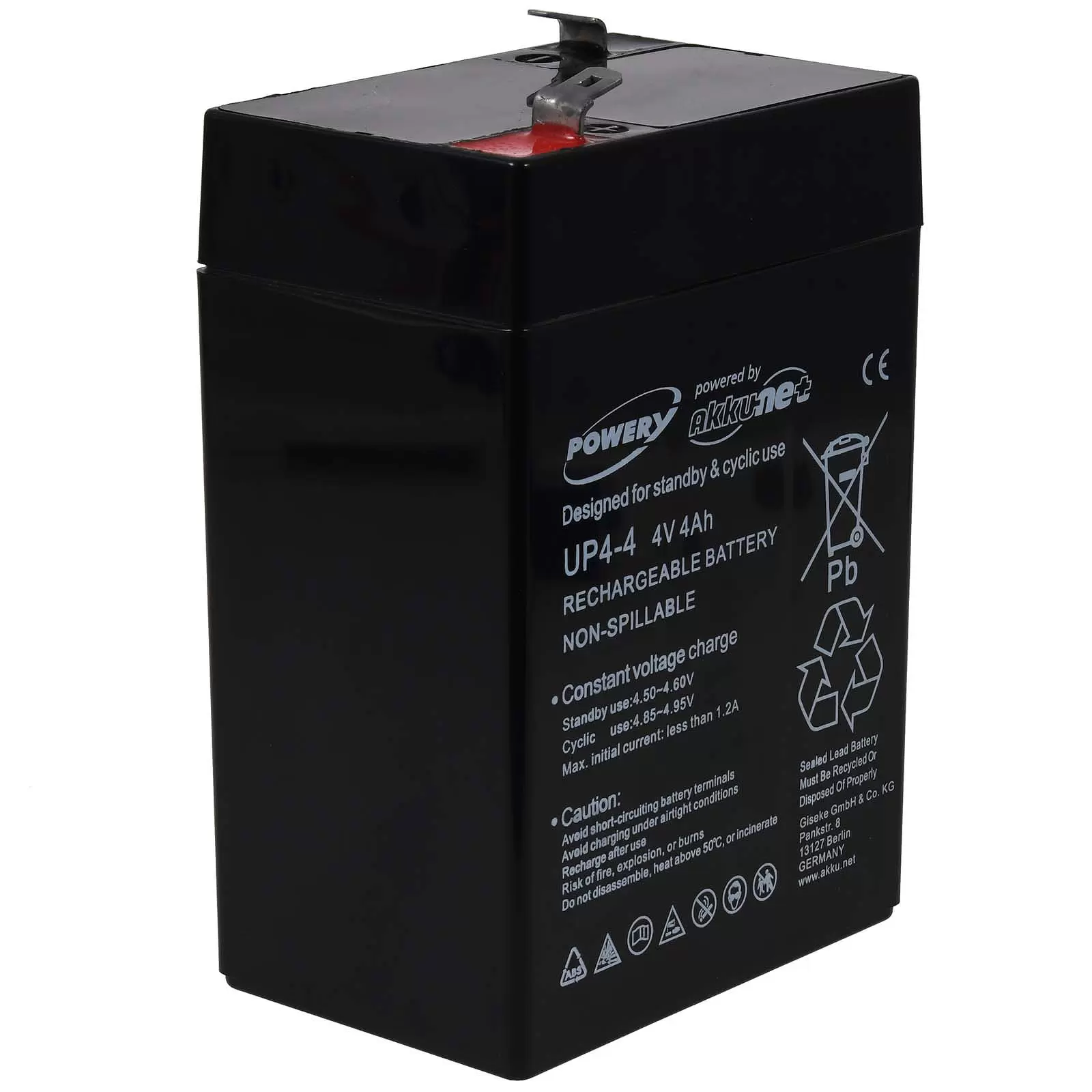 Powery Bleiakku FP440A 4V 4Ah