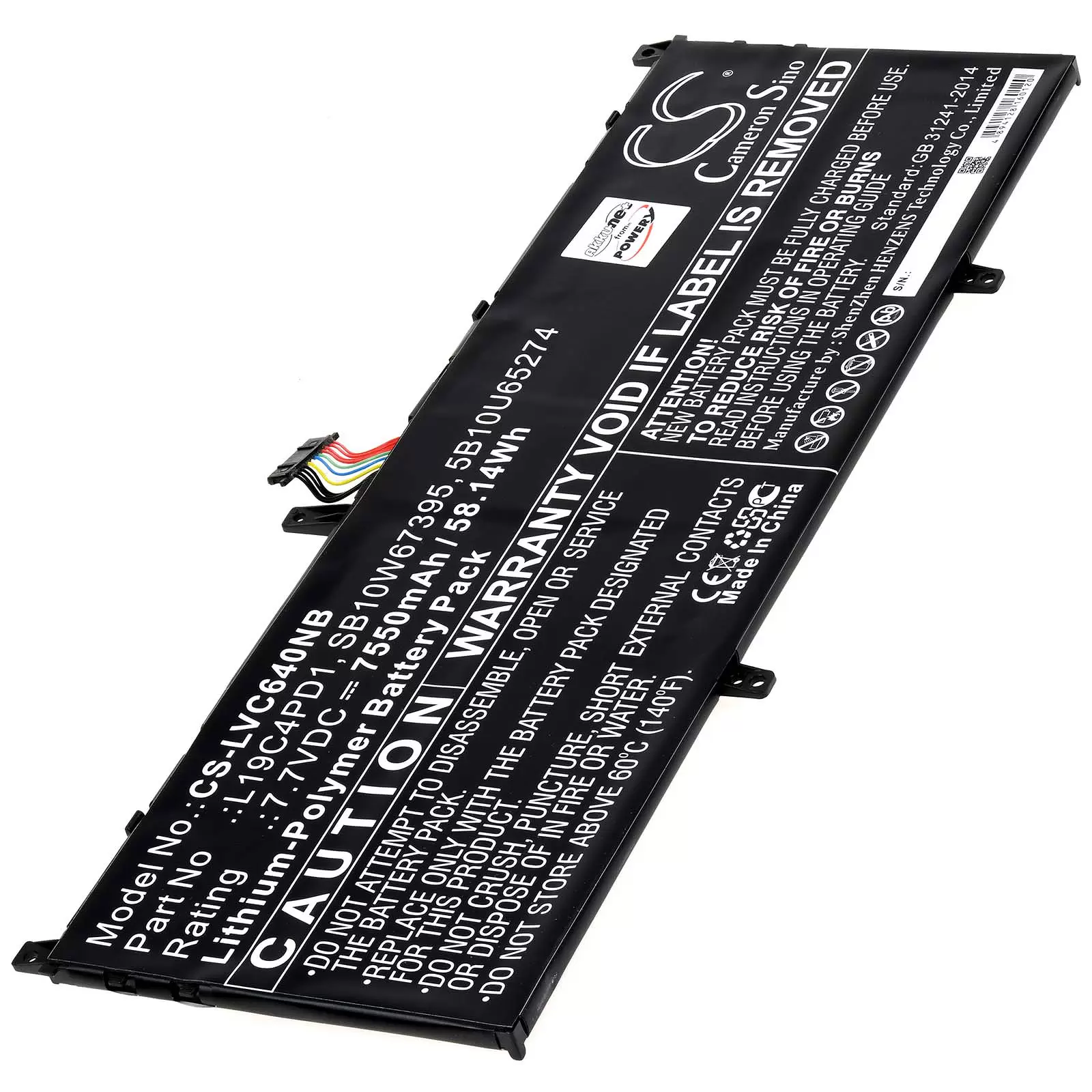Akku passend für Laptop Lenovo Yoga C640 13 IML, Typ L19C4PD1