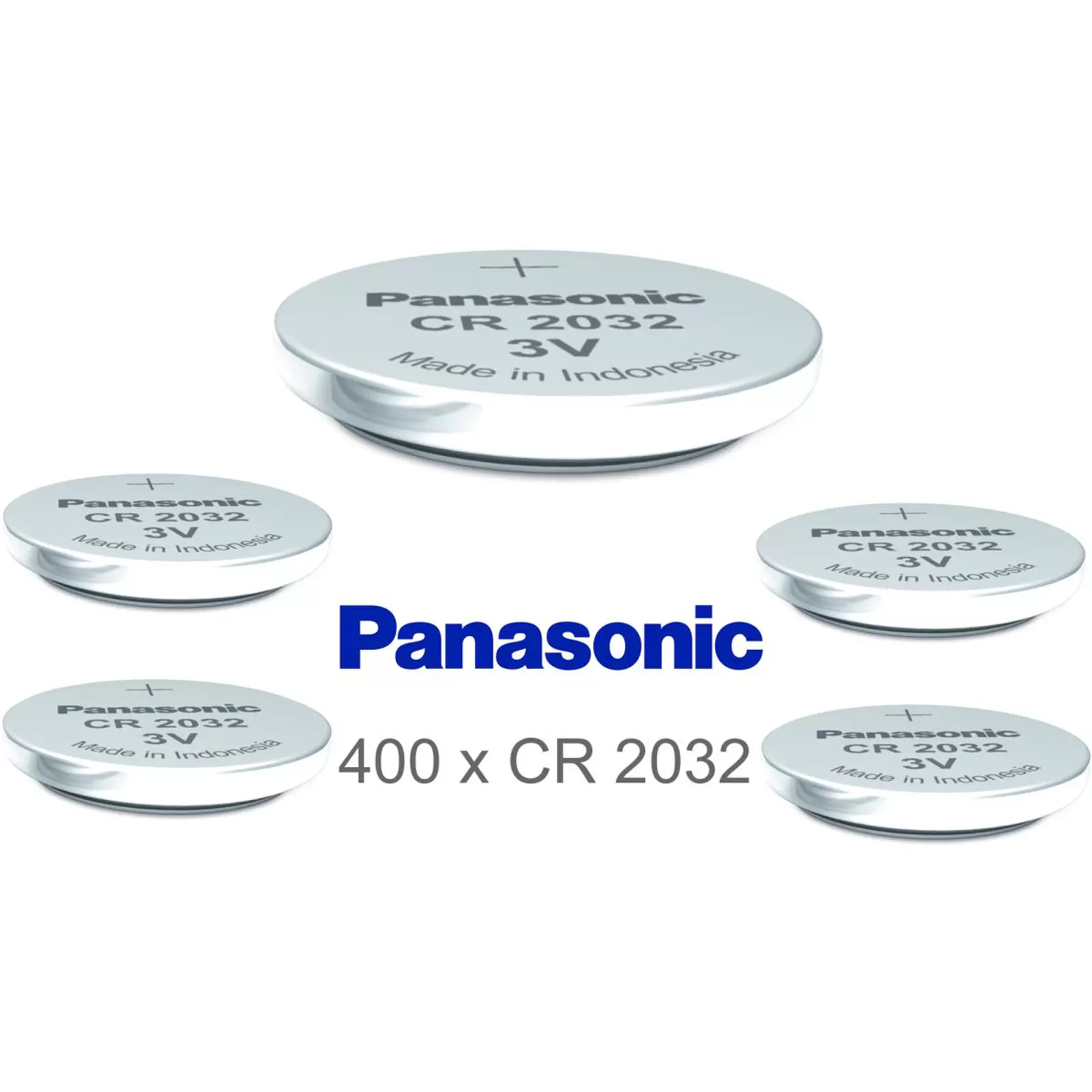 400x Panasonic CR2032 DL2032 ECR2032 Lithium Knopfzellen Lose Batterien für Uhren, Autoschlüssel